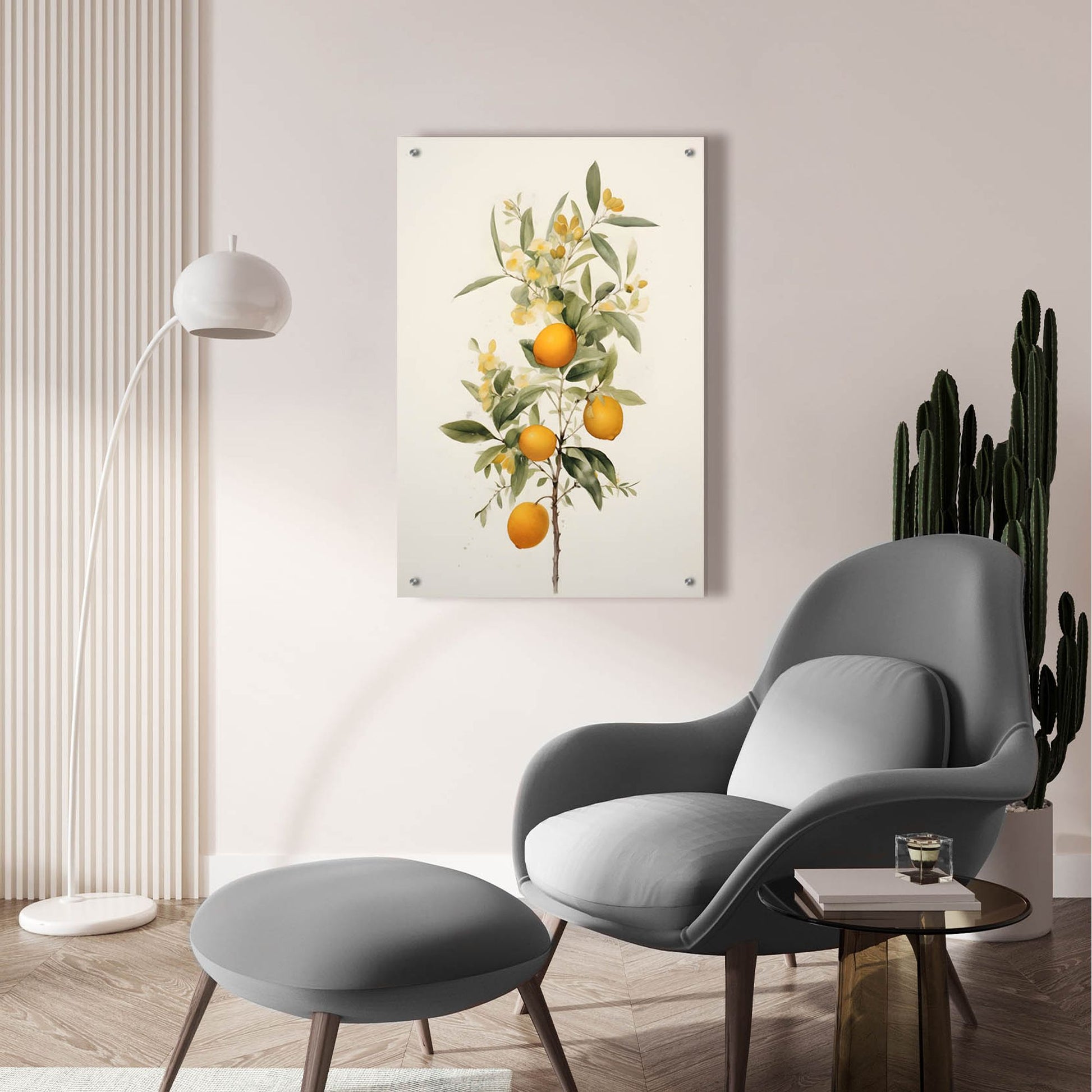 Epic Art 'Botanical Fruit 3' by Petals Prints Design, Acrylic Glass Wall Art,24x36