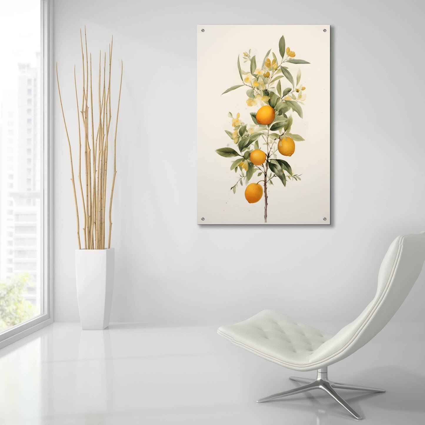 Epic Art 'Botanical Fruit 3' by Petals Prints Design, Acrylic Glass Wall Art,24x36