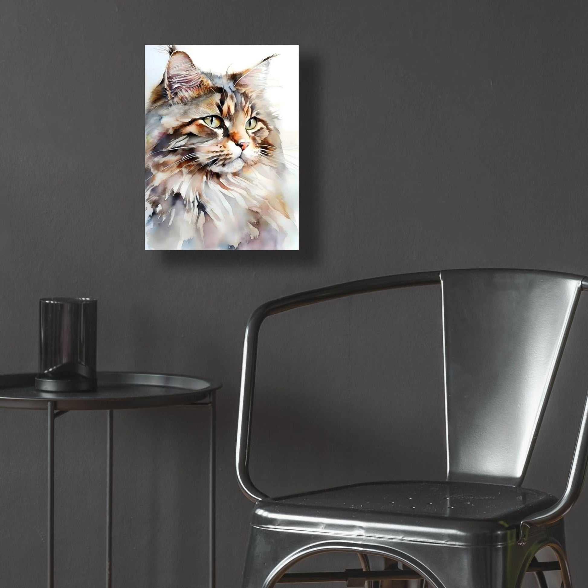 Epic Art 'Maine Coon Cat' by Petals Prints Design, Acrylic Glass Wall Art,12x16