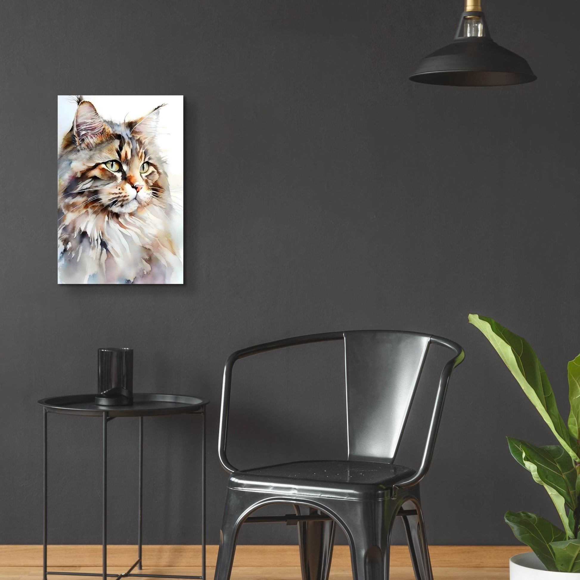 Epic Art 'Maine Coon Cat' by Petals Prints Design, Acrylic Glass Wall Art,16x24