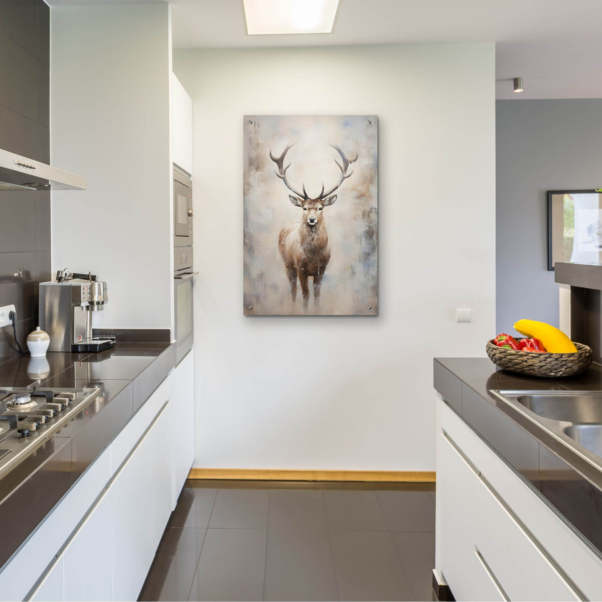 Epic Art 'Reindeer' by Petals Prints Design, Acrylic Glass Wall Art,24x36