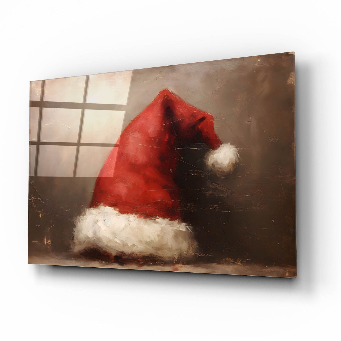 Epic Art 'Santa Hat' by Petals Prints Design, Acrylic Glass Wall Art,16x12