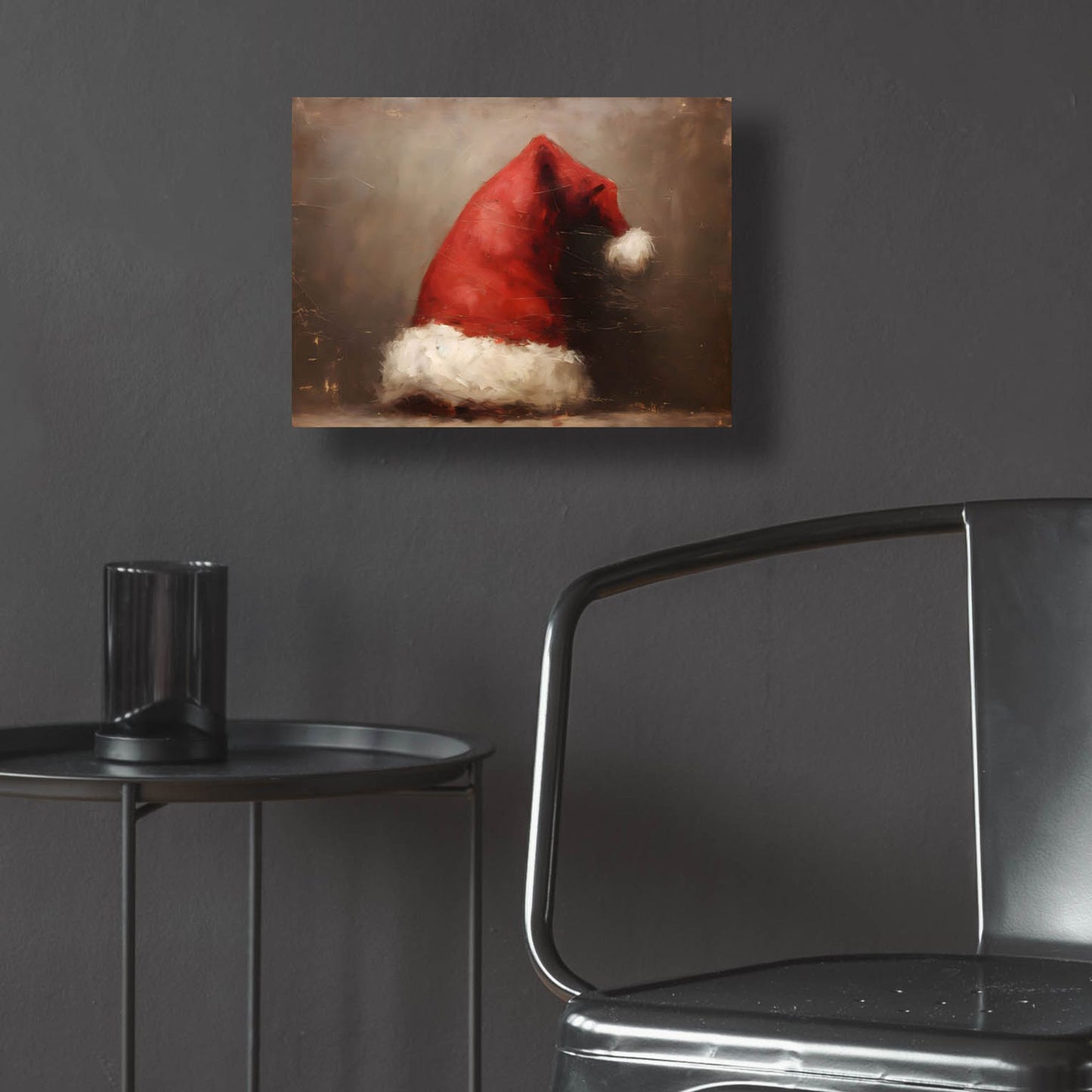 Epic Art 'Santa Hat' by Petals Prints Design, Acrylic Glass Wall Art,16x12