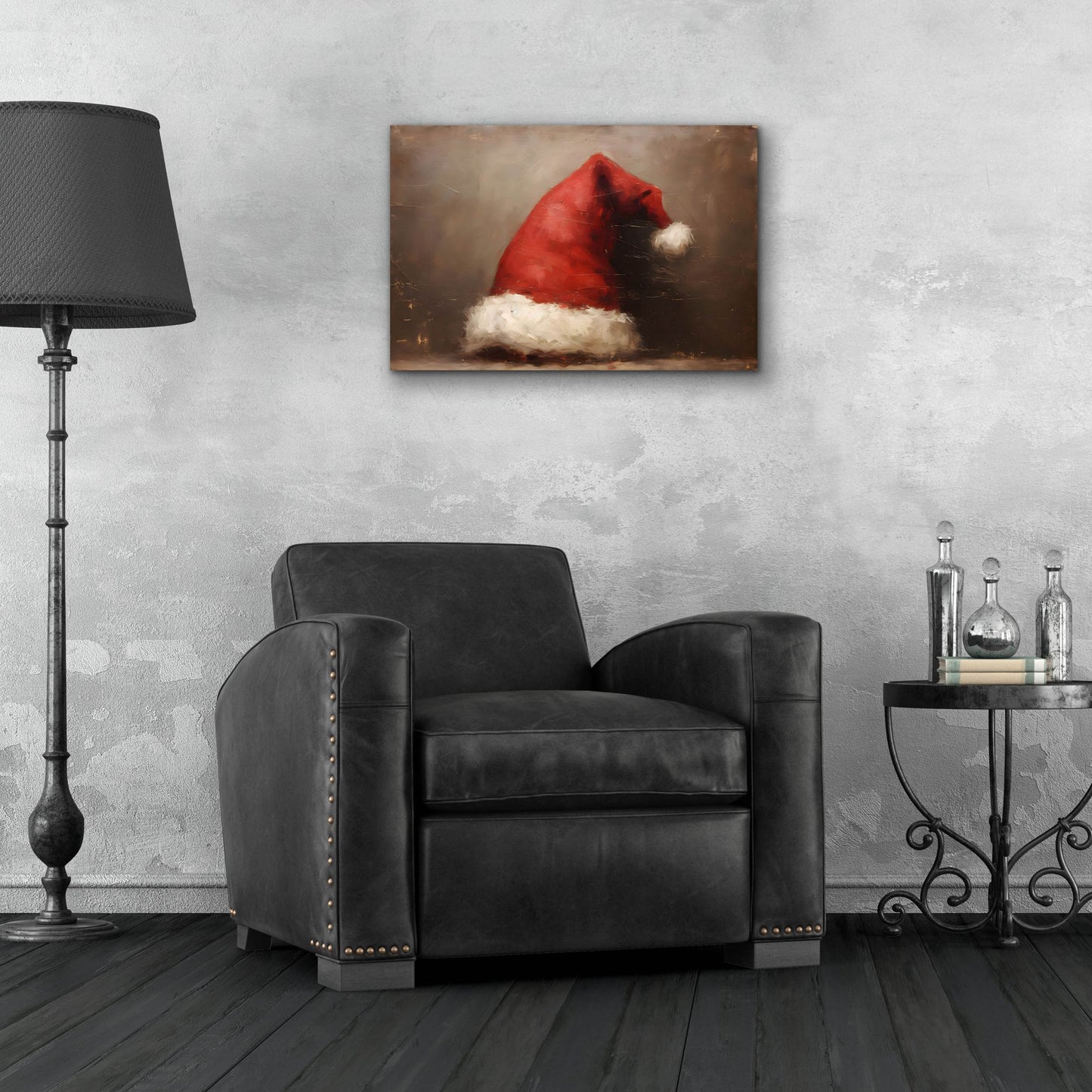 Epic Art 'Santa Hat' by Petals Prints Design, Acrylic Glass Wall Art,24x16