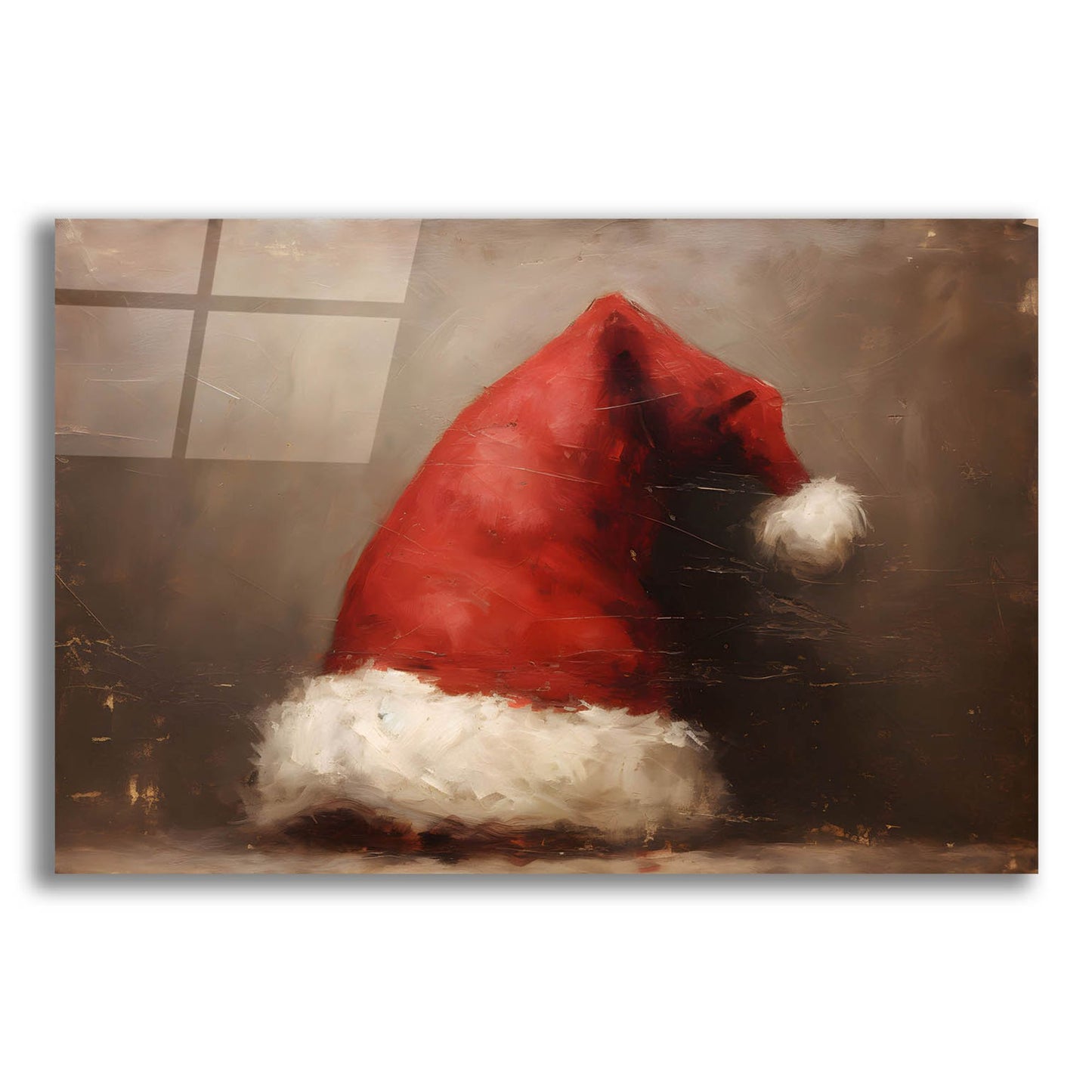 Epic Art 'Santa Hat' by Petals Prints Design, Acrylic Glass Wall Art,24x16