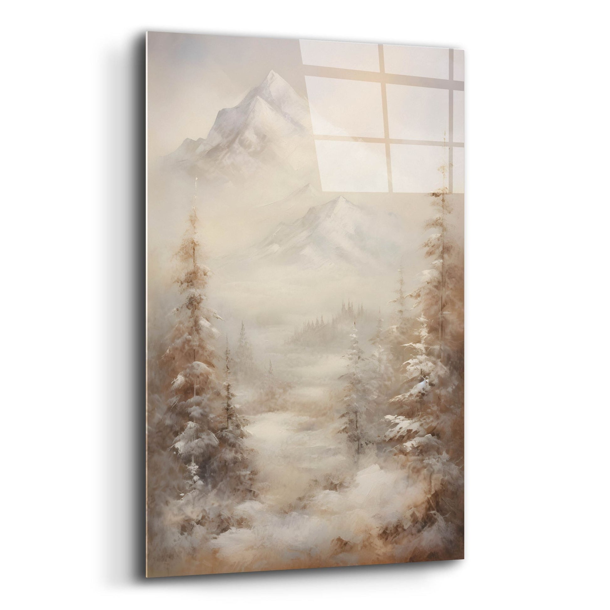 Epic Art 'Snowy Forest I' by Petals Prints Design, Acrylic Glass Wall Art,12x16
