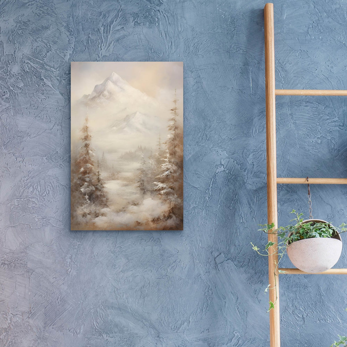 Epic Art 'Snowy Forest I' by Petals Prints Design, Acrylic Glass Wall Art,16x24