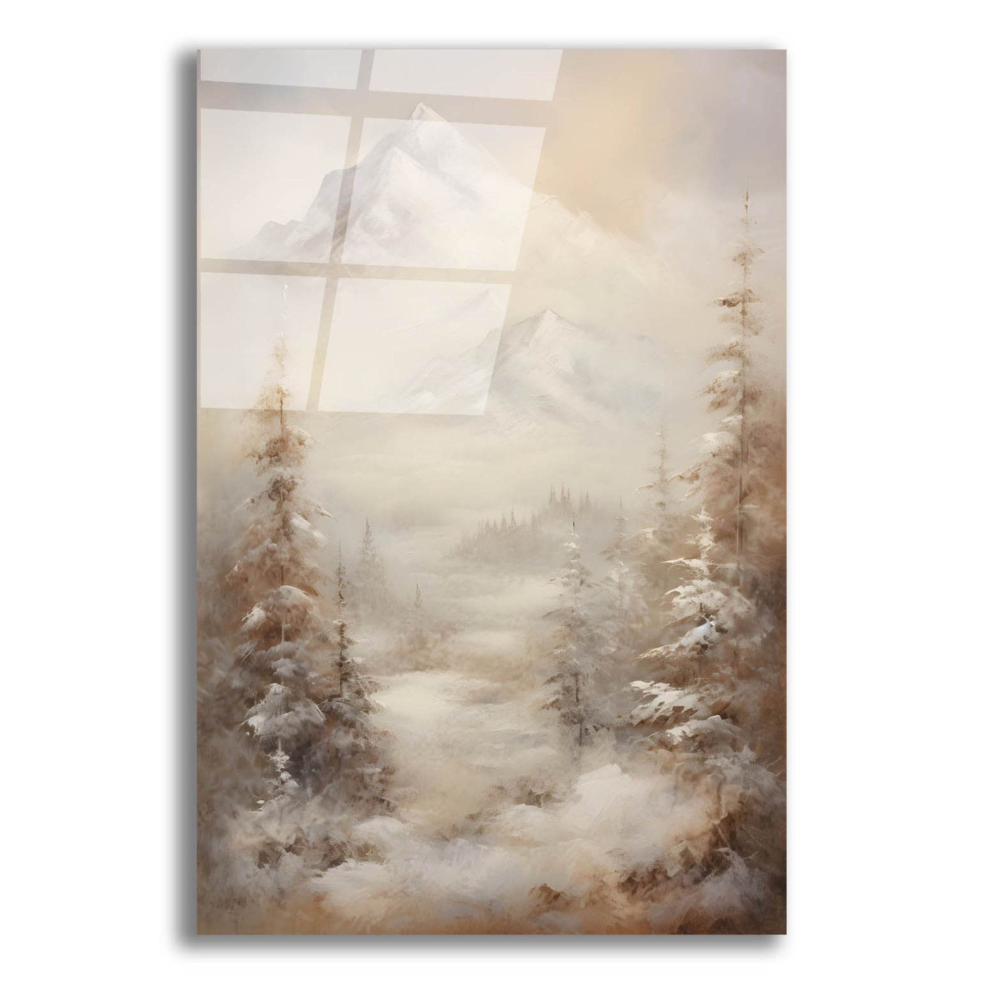 Epic Art 'Snowy Forest I' by Petals Prints Design, Acrylic Glass Wall Art