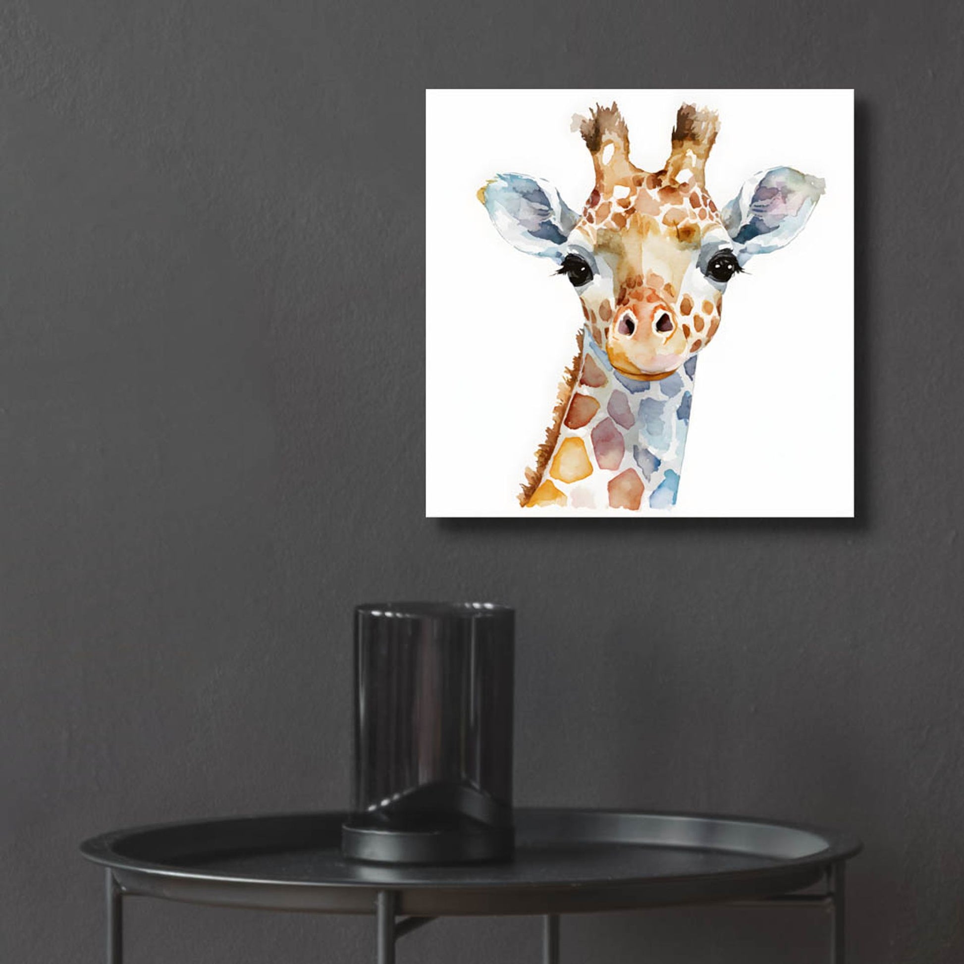 Epic Art 'Baby Giraffe' by Petals Prints Design, Acrylic Glass Wall Art,12x12