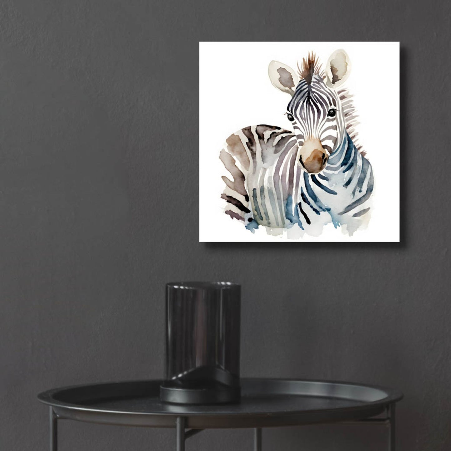 Epic Art 'Baby Zebra' by Petals Prints Design, Acrylic Glass Wall Art,12x12