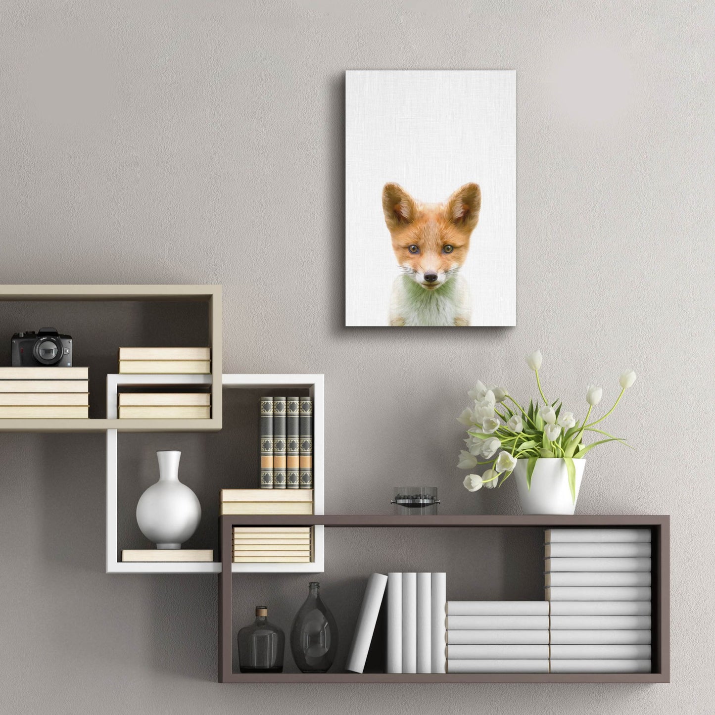 Epic Art 'Baby Fox' by Tai Prints, Acrylic Glass Wall Art,16x24