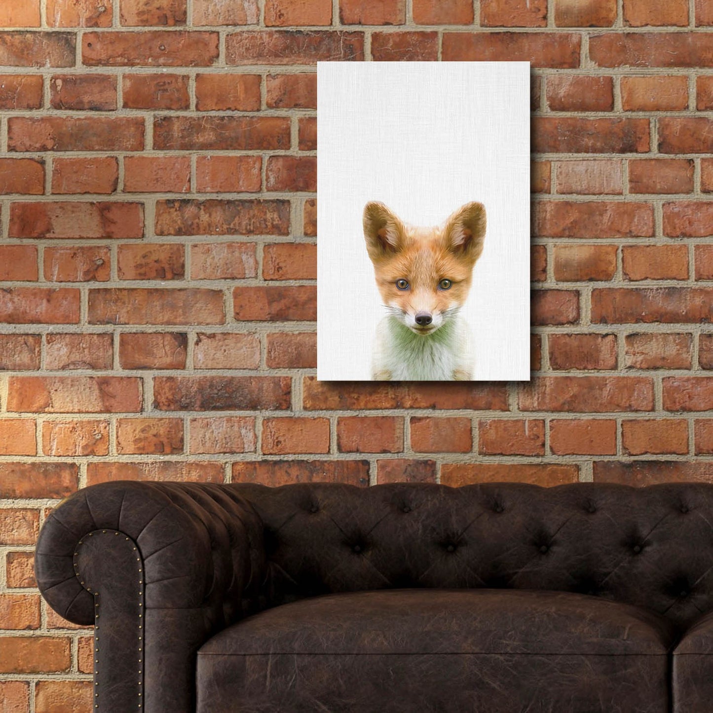 Epic Art 'Baby Fox' by Tai Prints, Acrylic Glass Wall Art,16x24