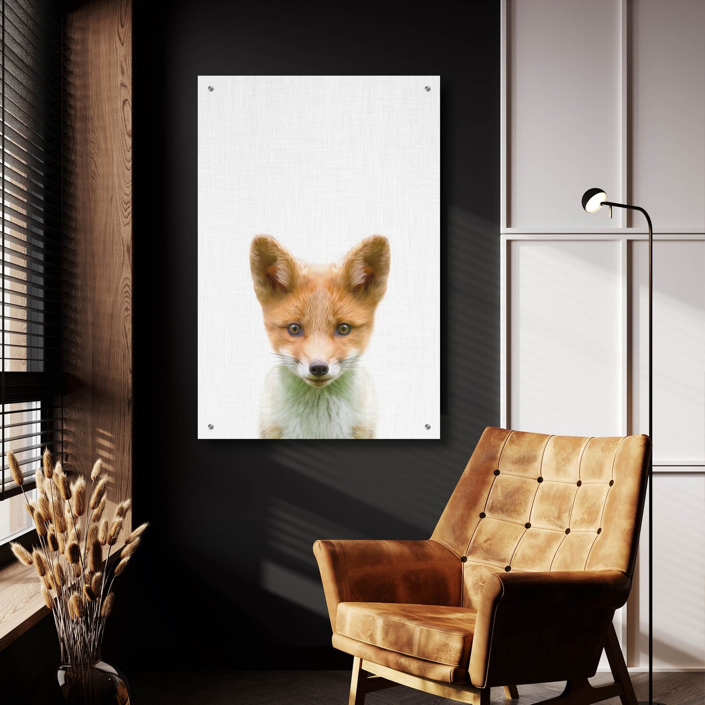 Epic Art 'Baby Fox' by Tai Prints, Acrylic Glass Wall Art,24x36