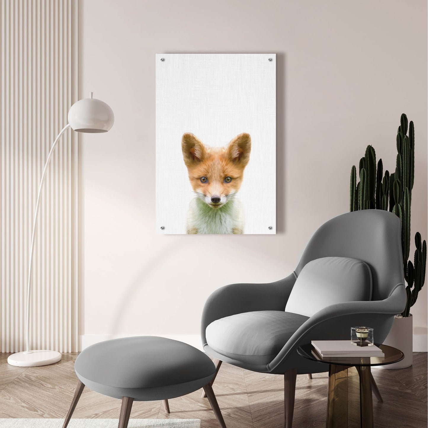 Epic Art 'Baby Fox' by Tai Prints, Acrylic Glass Wall Art,24x36