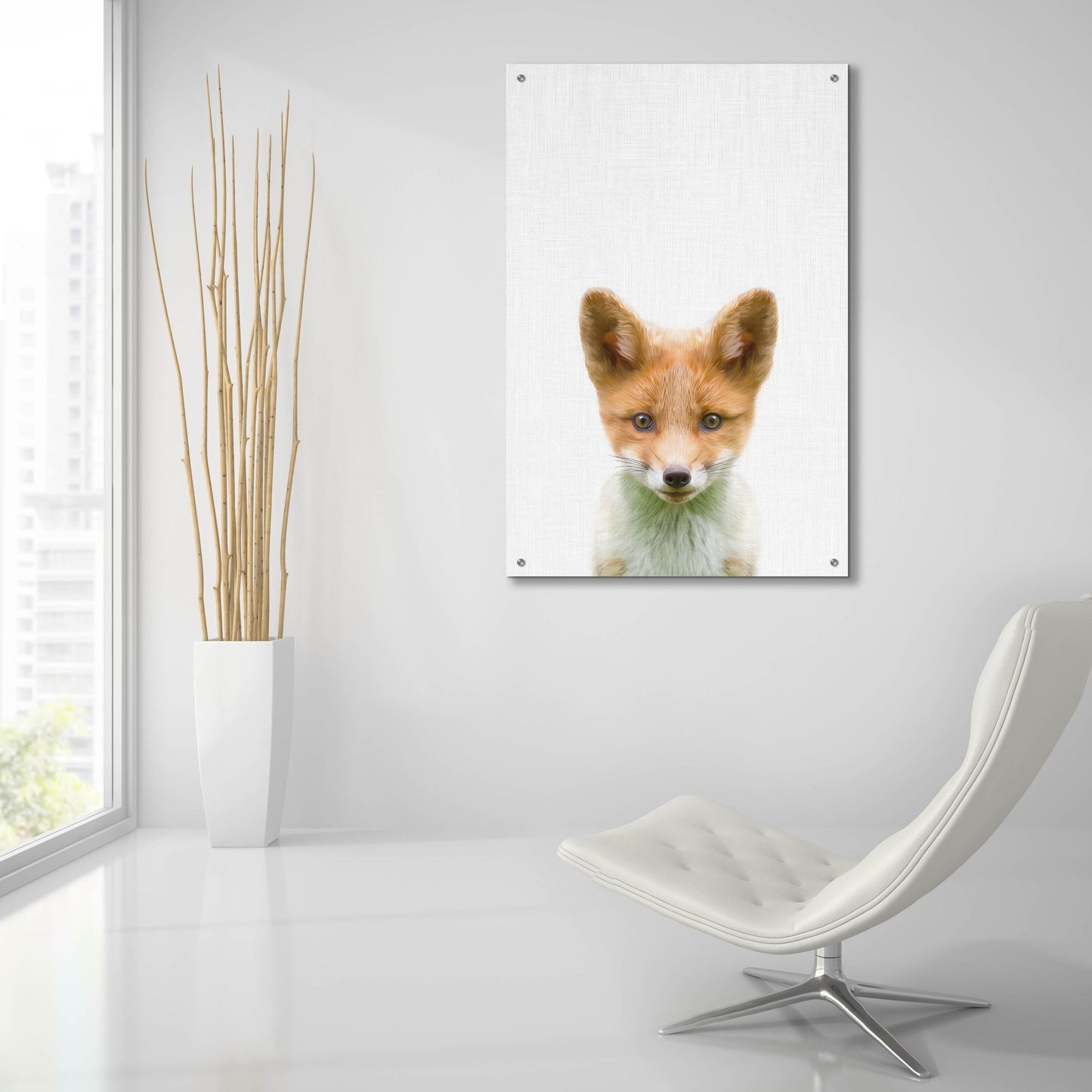 Epic Art 'Baby Fox' by Tai Prints, Acrylic Glass Wall Art,24x36