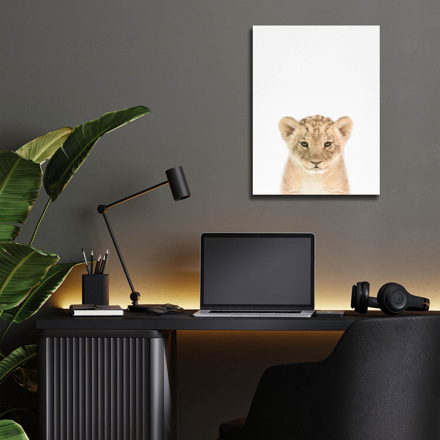 Epic Art 'Baby Lion' by Tai Prints, Acrylic Glass Wall Art,12x16