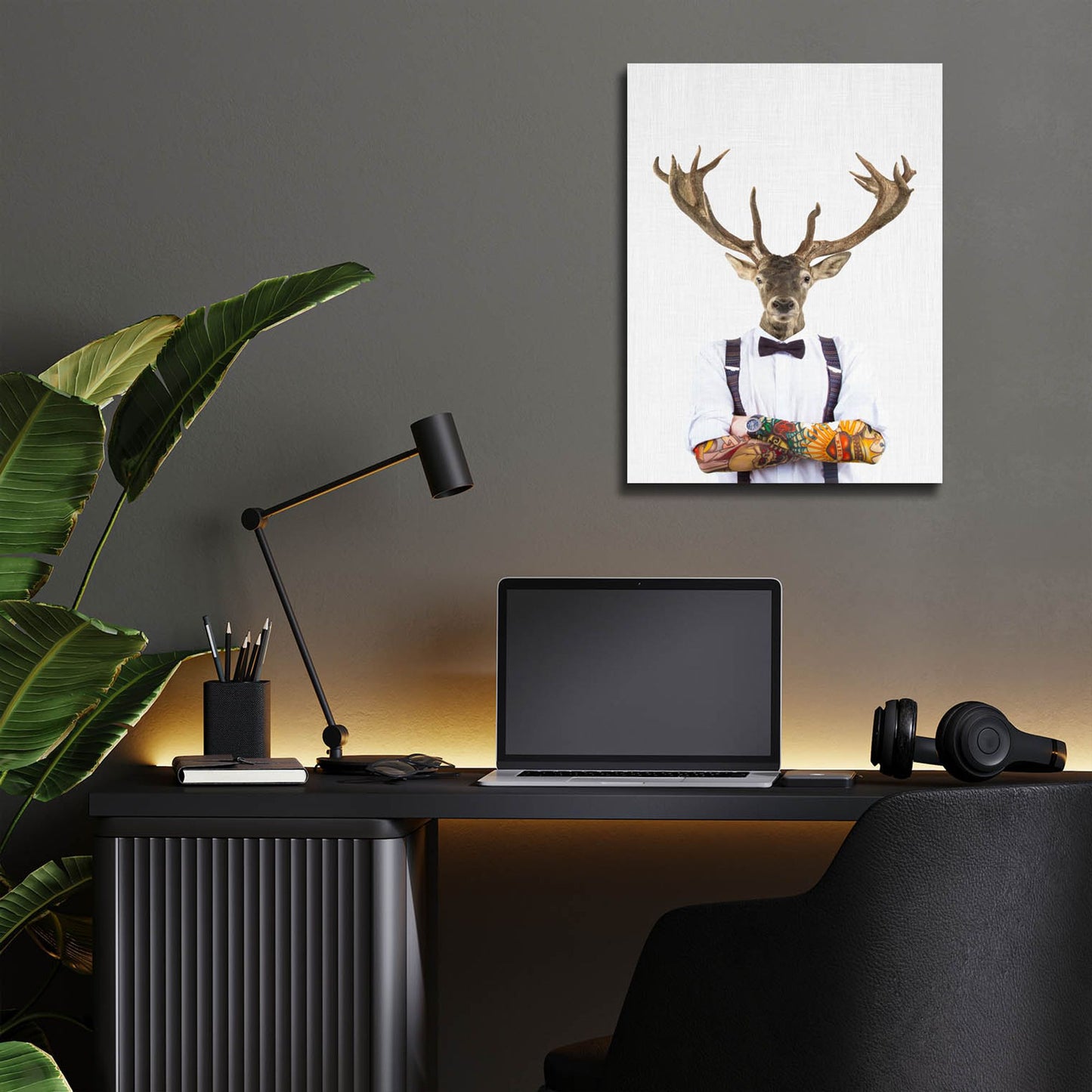 Epic Art 'Deer Man' by Tai Prints, Acrylic Glass Wall Art,12x16