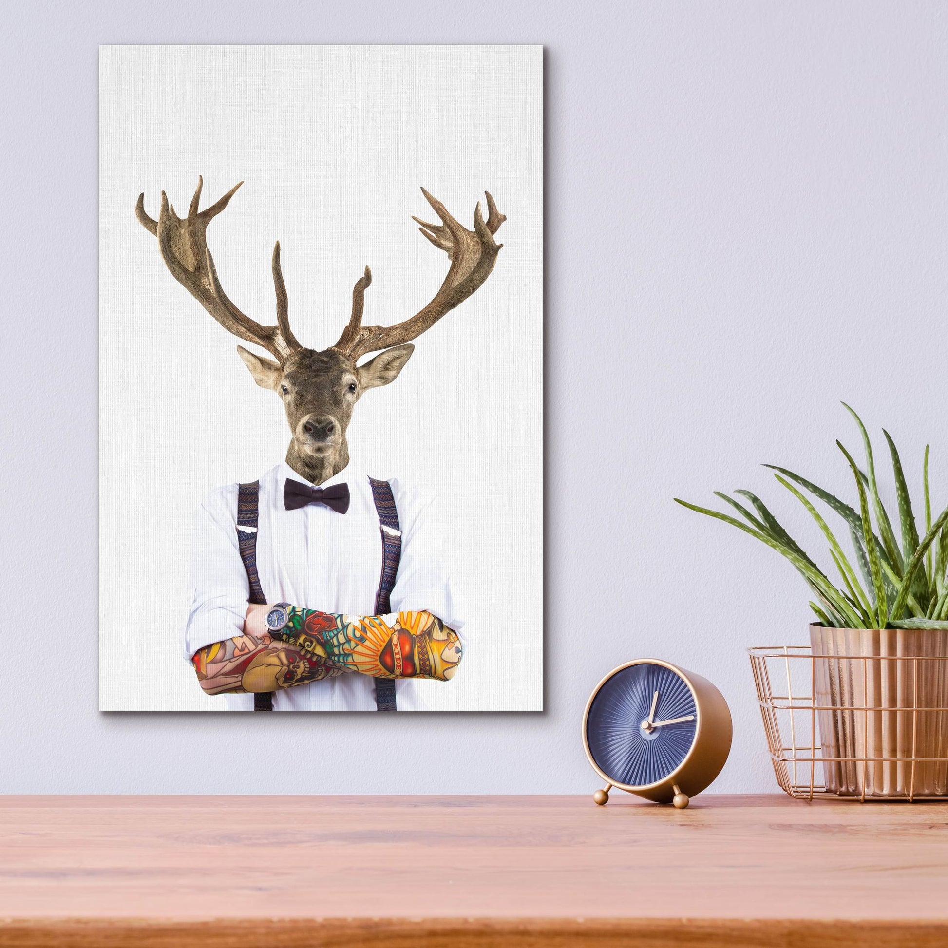 Epic Art 'Deer Man' by Tai Prints, Acrylic Glass Wall Art,12x16