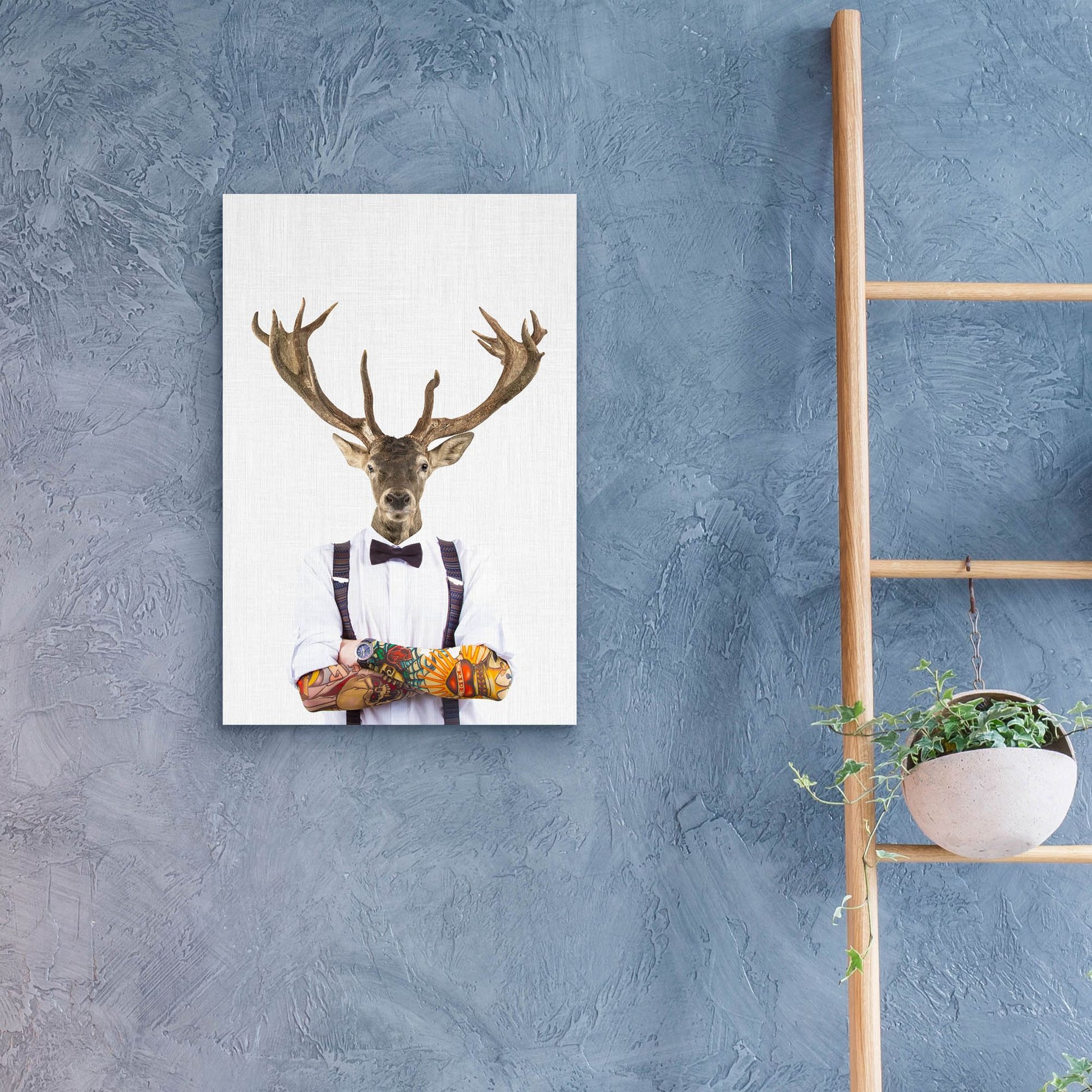 Epic Art 'Deer Man' by Tai Prints, Acrylic Glass Wall Art,16x24