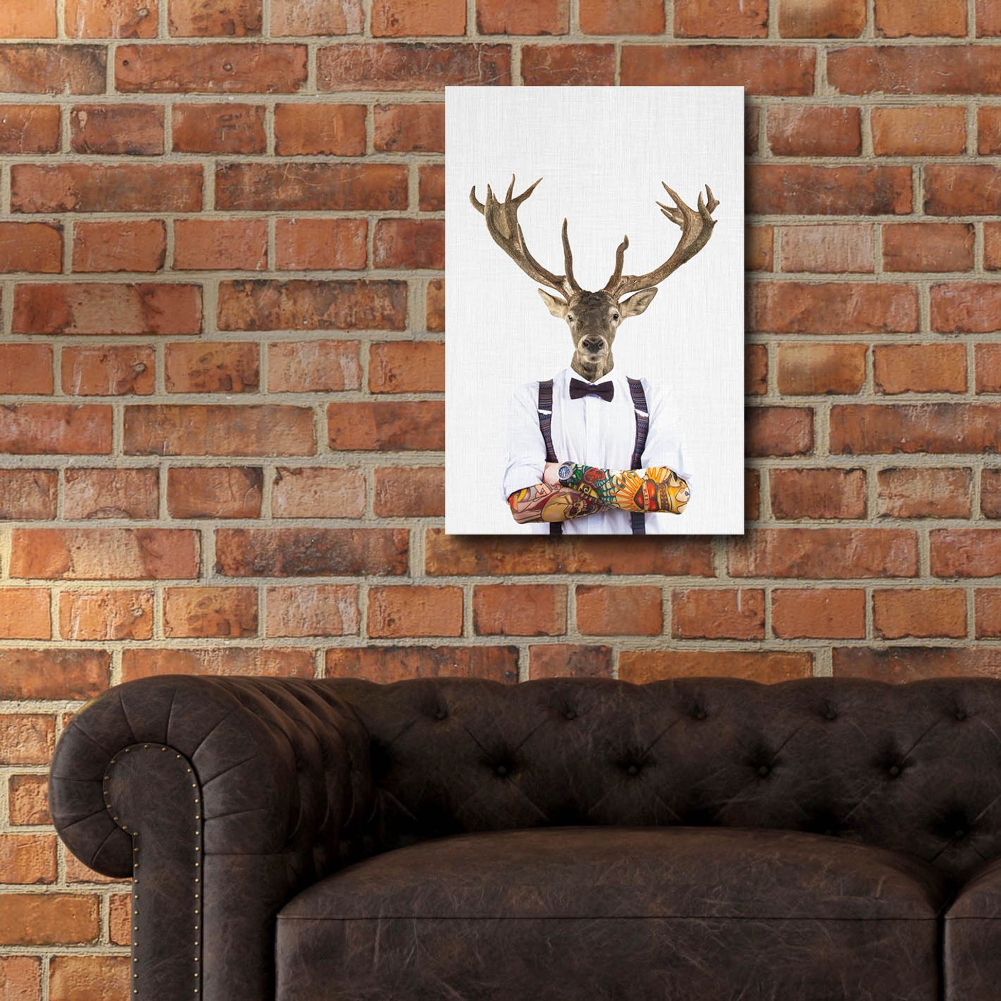 Epic Art 'Deer Man' by Tai Prints, Acrylic Glass Wall Art,16x24