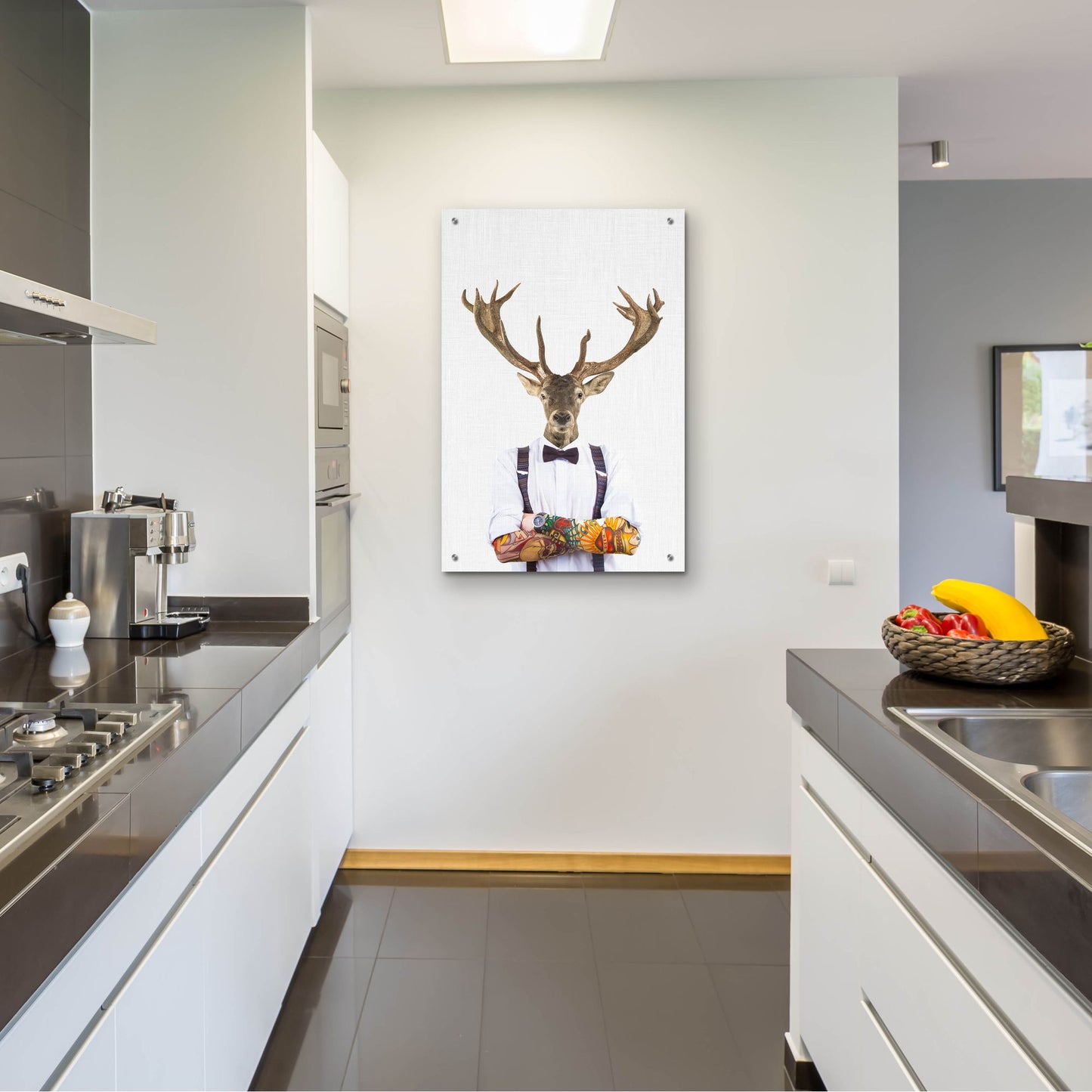 Epic Art 'Deer Man' by Tai Prints, Acrylic Glass Wall Art,24x36