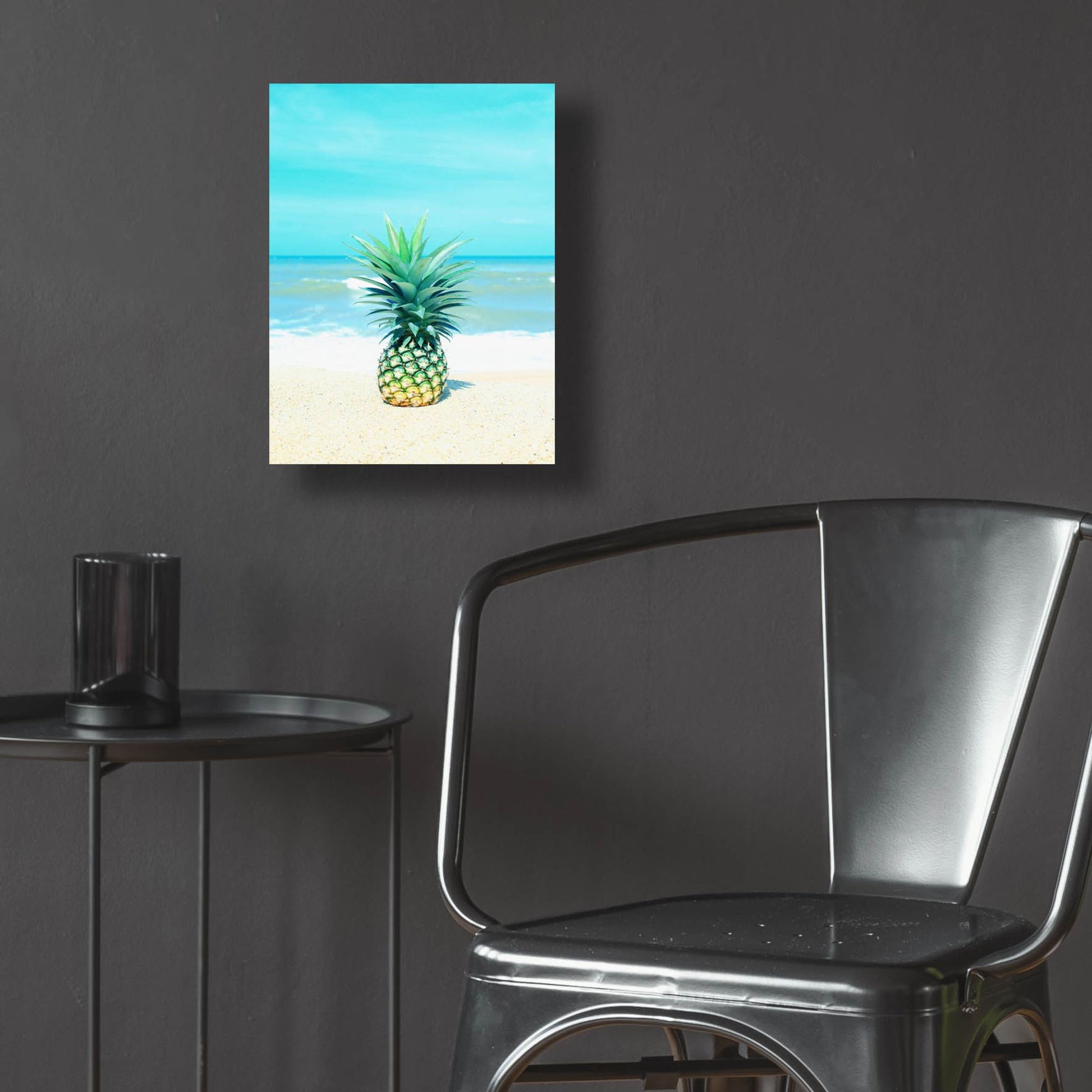 Epic Art 'Pineapple On The Sand' by Tai Prints, Acrylic Glass Wall Art,12x16