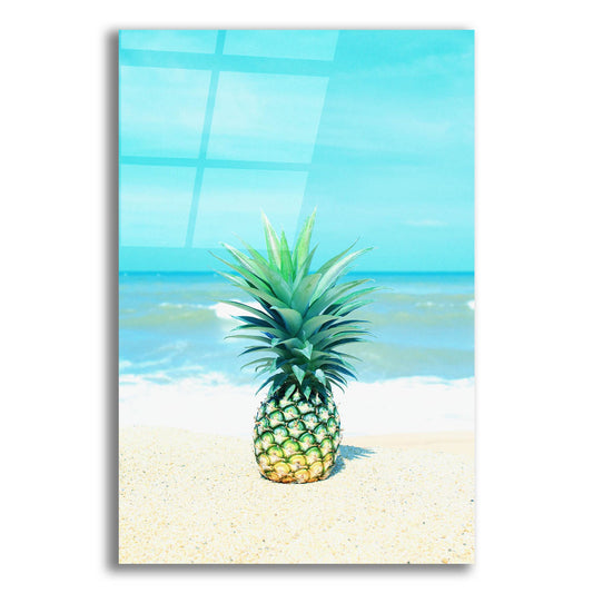 Epic Art 'Pineapple On The Sand' by Tai Prints, Acrylic Glass Wall Art