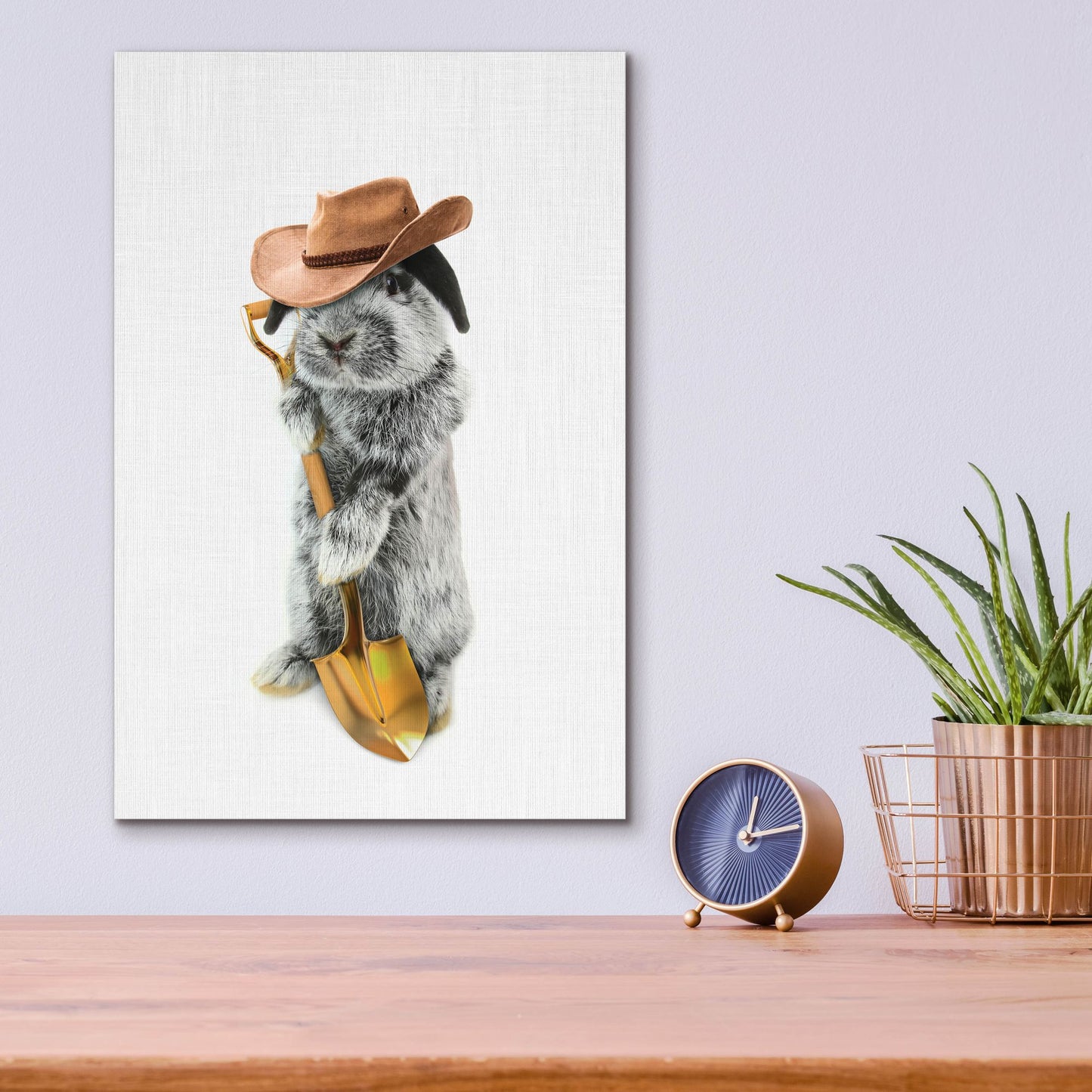 Epic Art 'Rabbit Farmer' by Tai Prints, Acrylic Glass Wall Art,12x16