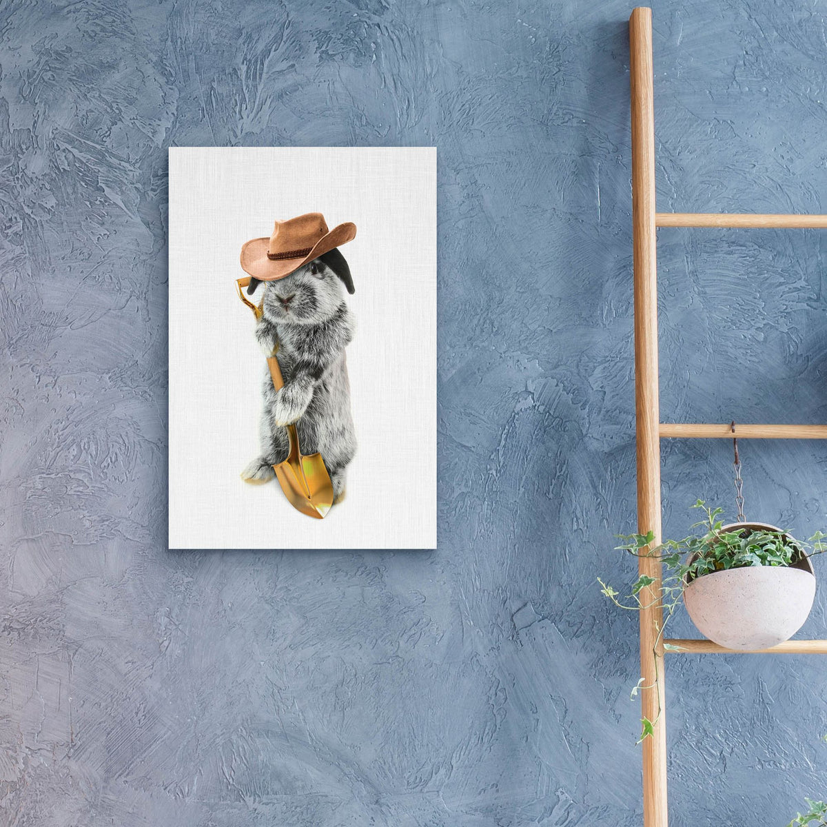 Epic Art 'Rabbit Farmer' by Tai Prints, Acrylic Glass Wall Art,16x24