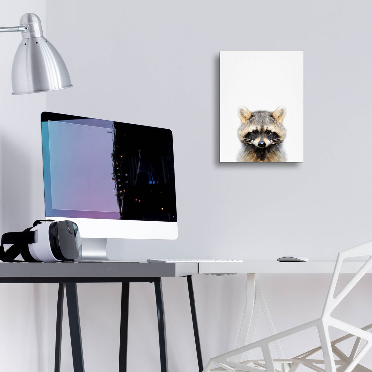 Epic Art 'Raccoon' by Tai Prints, Acrylic Glass Wall Art,12x16