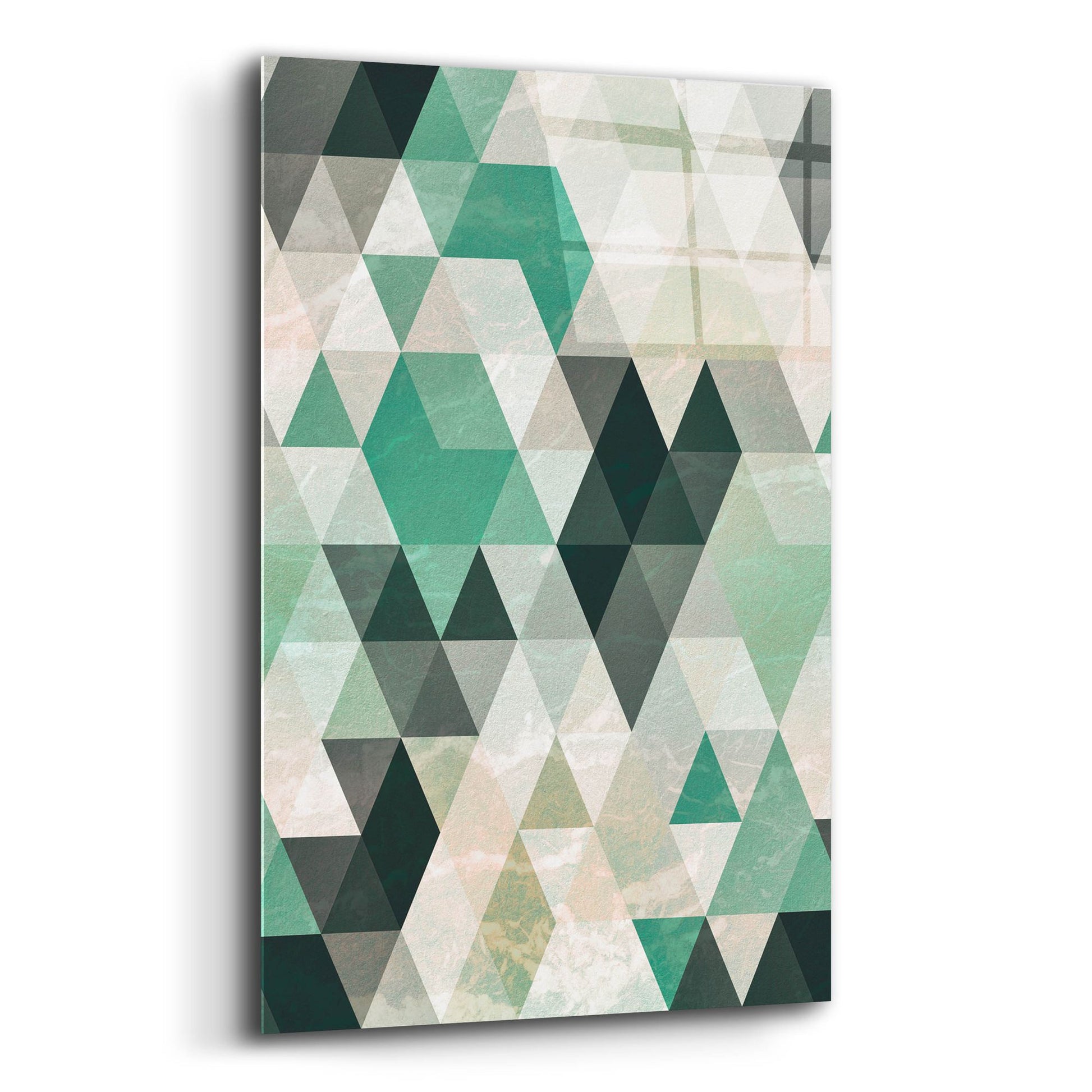 Epic Art 'Triangle Pattern' by Tai Prints, Acrylic Glass Wall Art,12x16