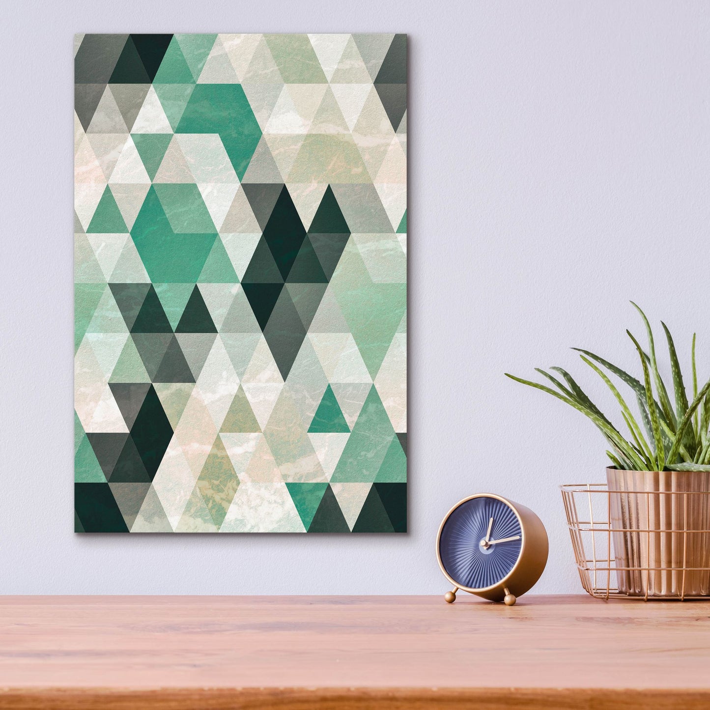 Epic Art 'Triangle Pattern' by Tai Prints, Acrylic Glass Wall Art,12x16