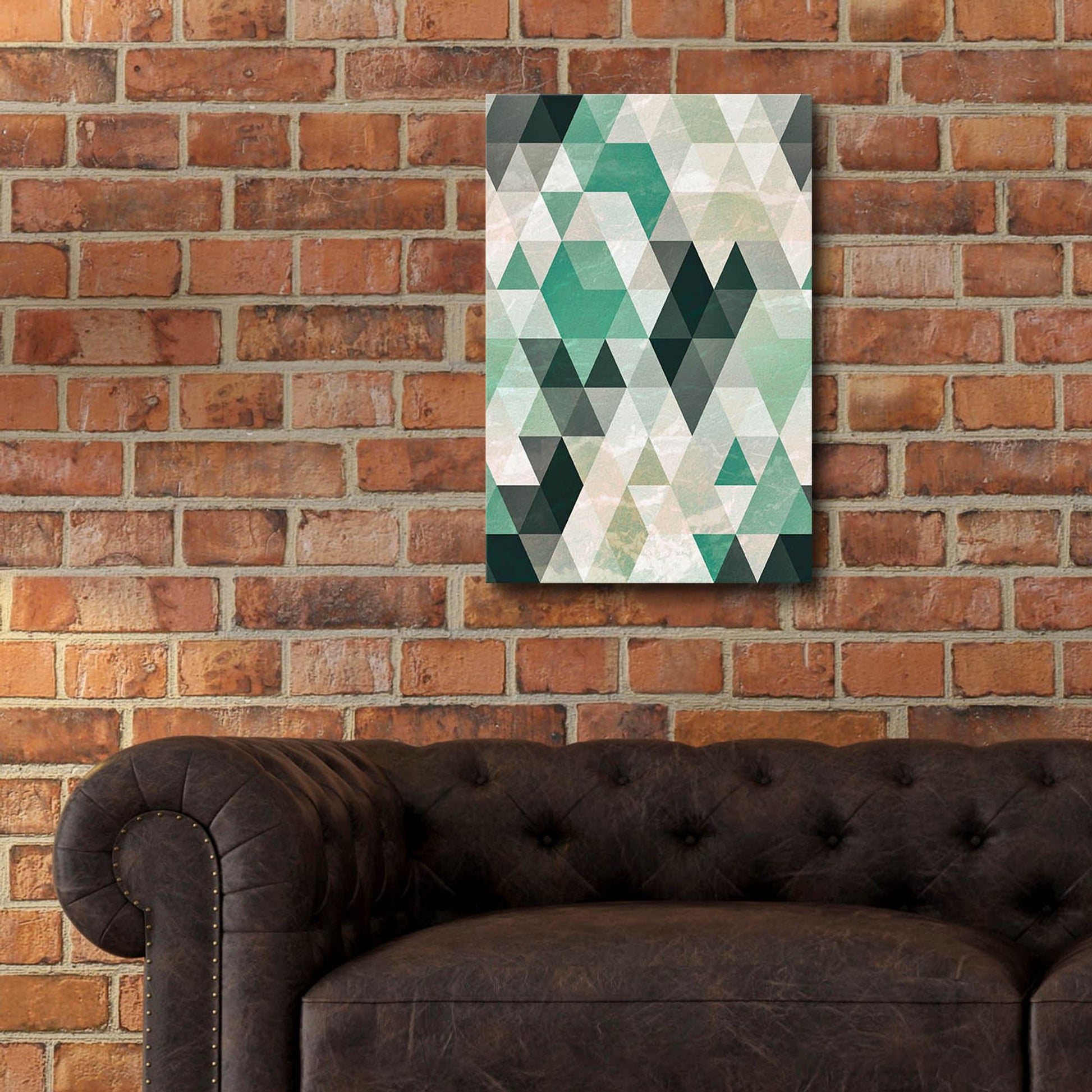 Epic Art 'Triangle Pattern' by Tai Prints, Acrylic Glass Wall Art,16x24