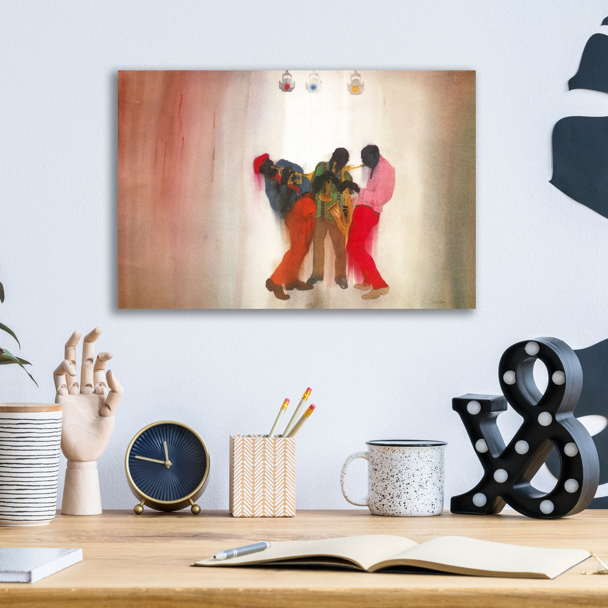 Epic Art 'Black Brown And Beige' by Jim Tanaka, Acrylic Glass Wall Art,16x12