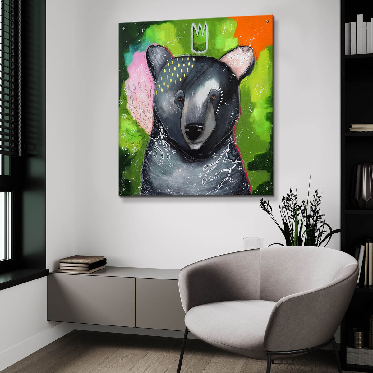 Epic Art 'A Curious Companion' by The Secret Hermit, Acrylic Glass Wall Art,36x36