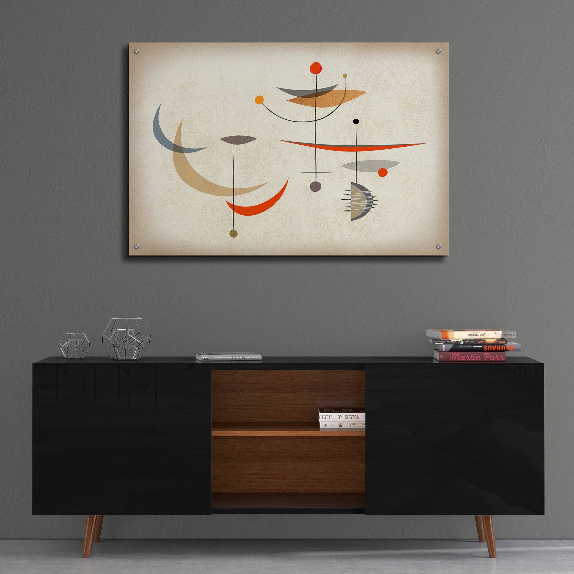 Epic Art 'Atomic Balance' by James Theodore, Acrylic Glass Wall Art,36x24