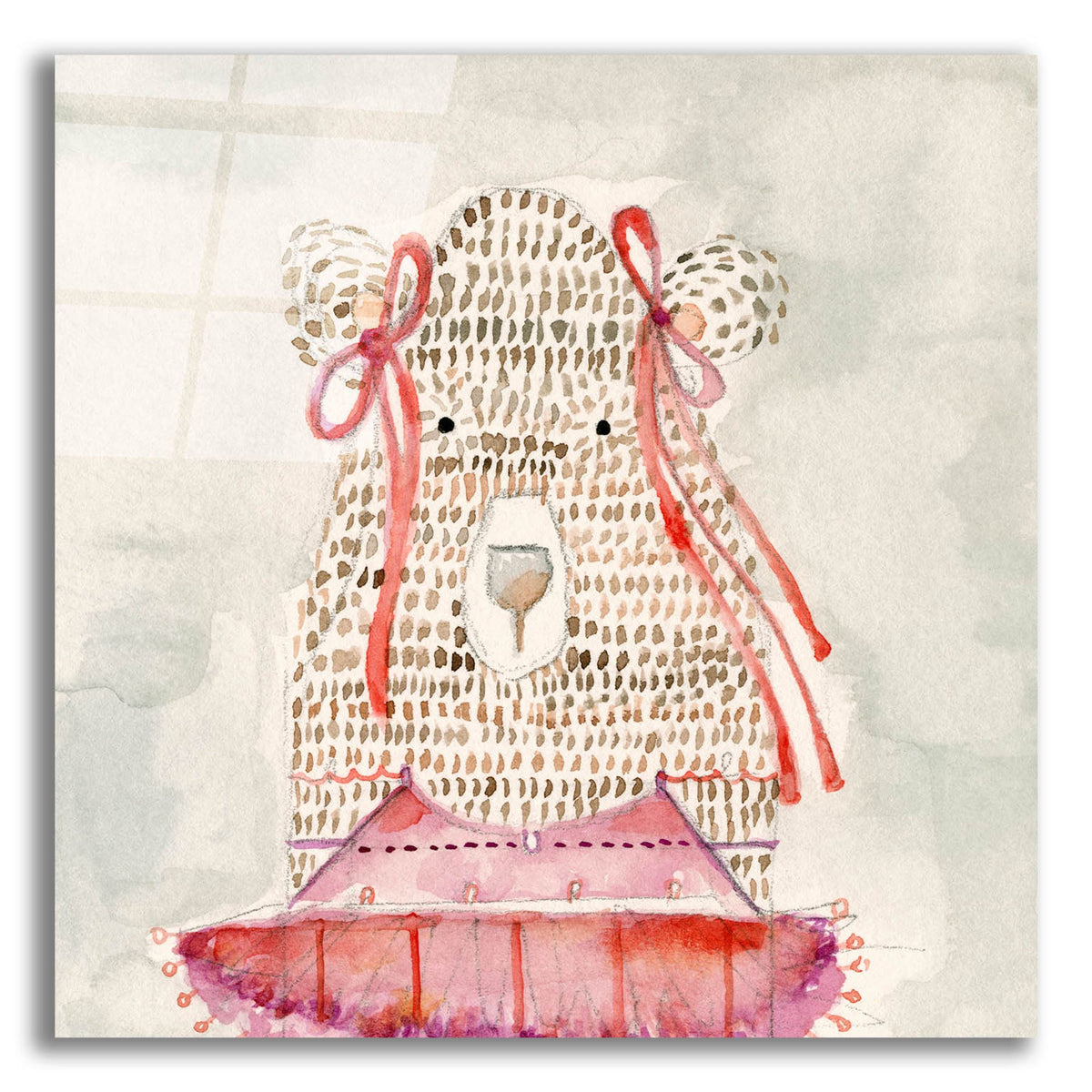 Epic Art 'Ballerina Bear' by Natalie Timbrook, Acrylic Glass Wall Art