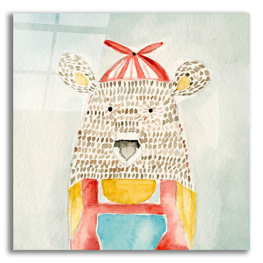 Epic Art 'Deanie Beanie Bear' by Natalie Timbrook, Acrylic Glass Wall Art