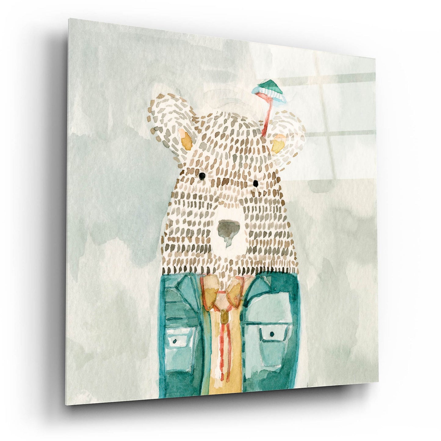 Epic Art 'Mr Bolo Bear' by Natalie Timbrook, Acrylic Glass Wall Art,12x12