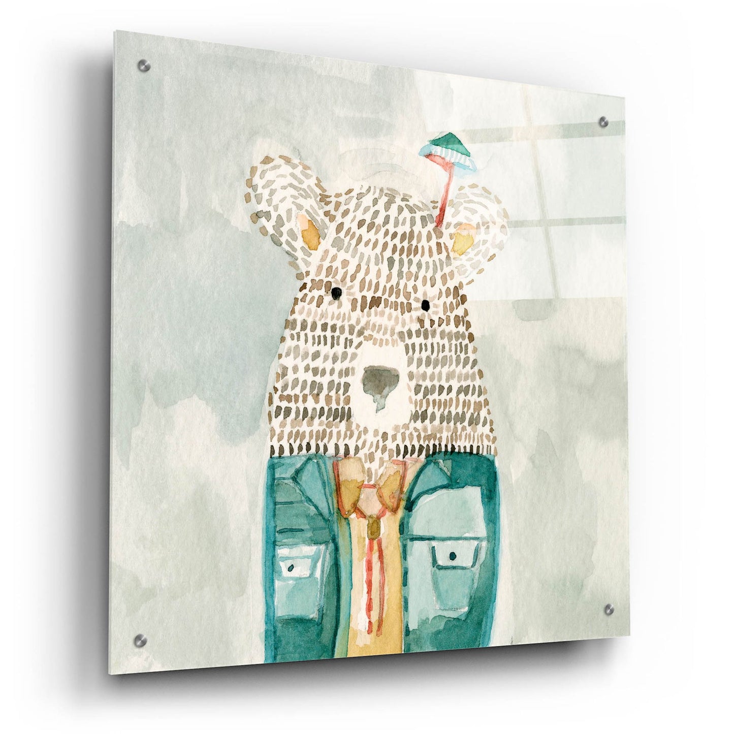 Epic Art 'Mr Bolo Bear' by Natalie Timbrook, Acrylic Glass Wall Art,24x24