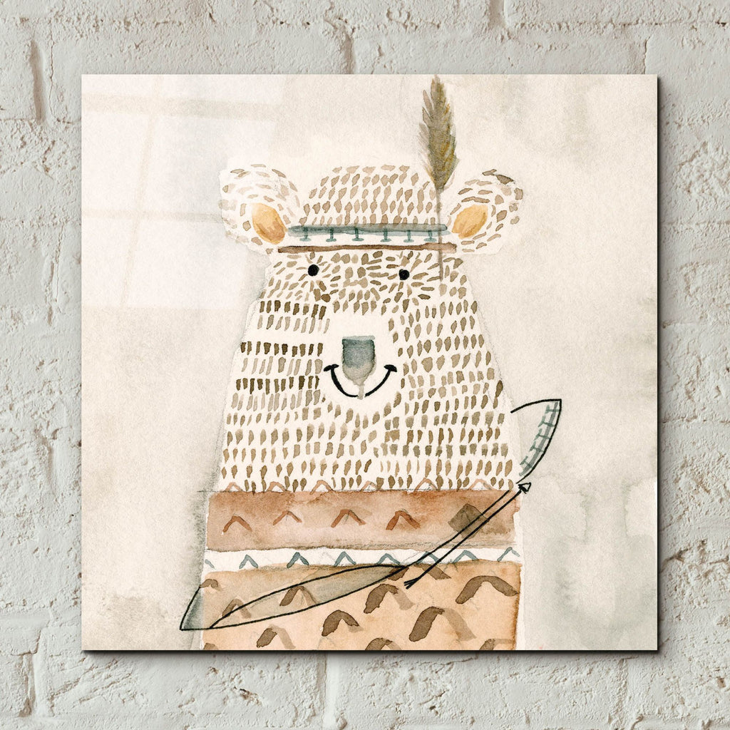 Epic Art 'Native Bear' by Natalie Timbrook, Acrylic Glass Wall Art,12x12