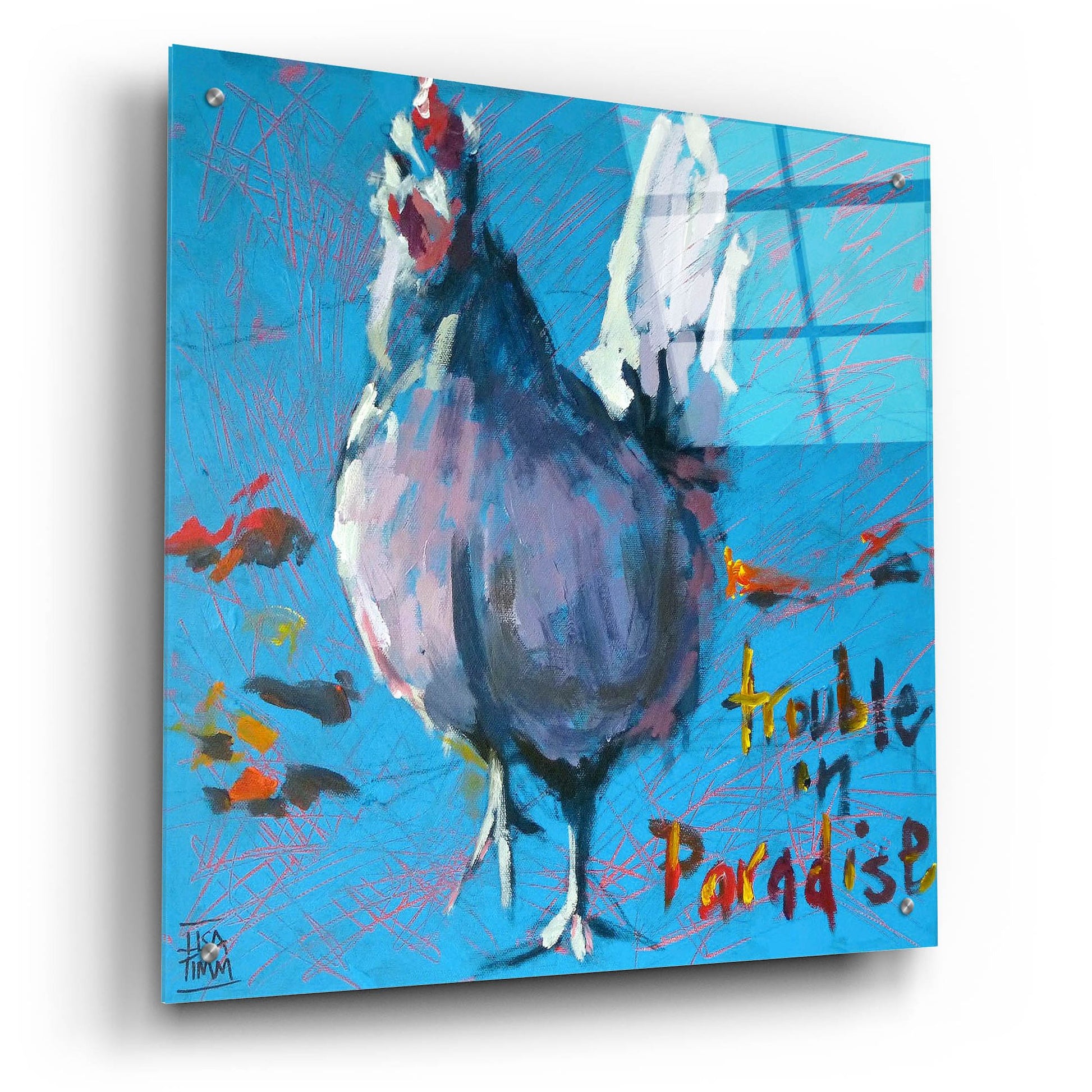 Epic Art 'Trouble In Paradise' by Lisa Timmerman, Acrylic Glass Wall Art,24x24