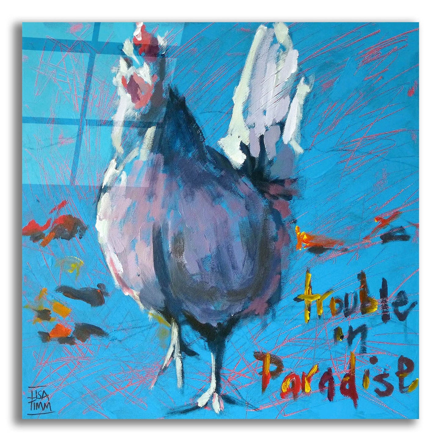 Epic Art 'Trouble In Paradise' by Lisa Timmerman, Acrylic Glass Wall Art
