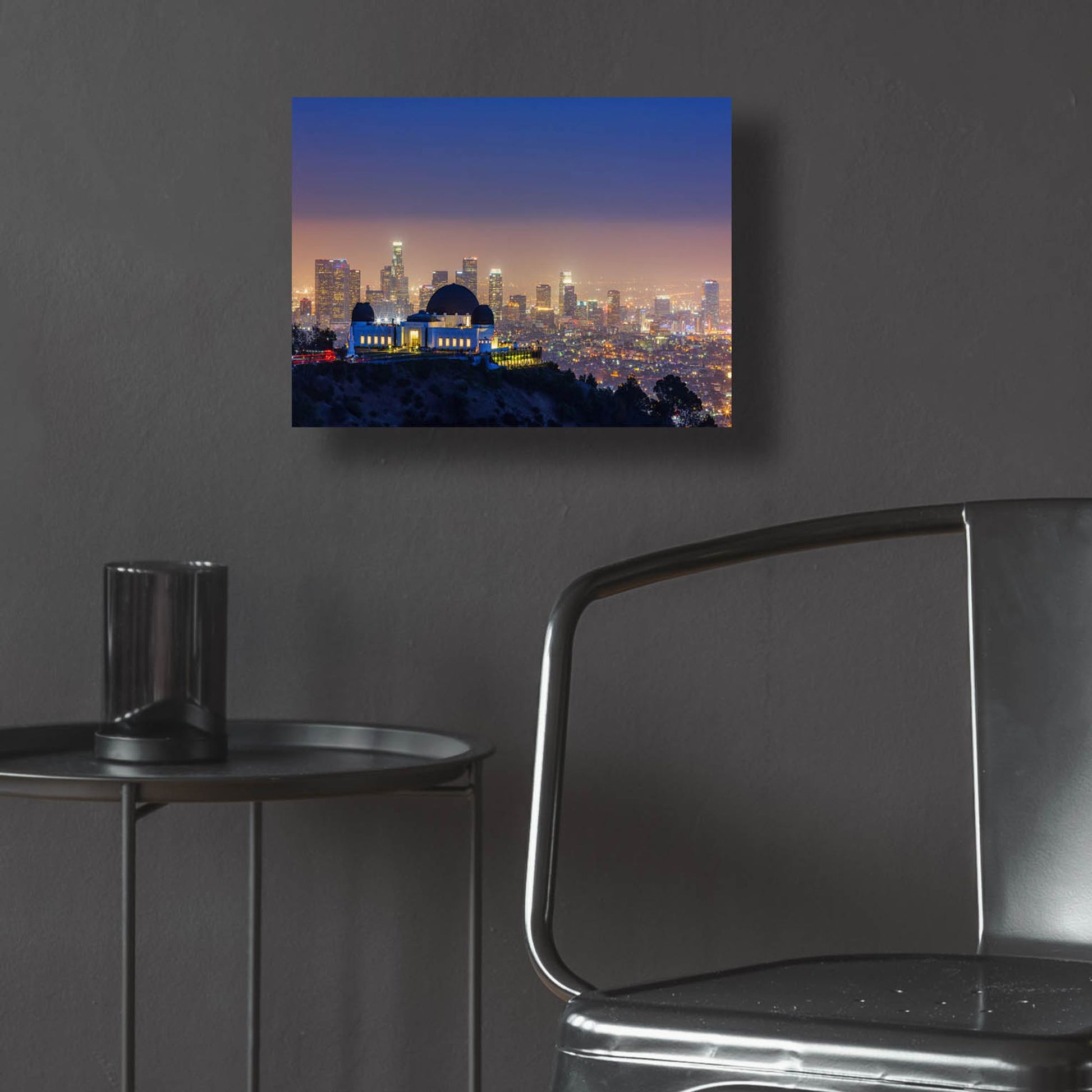 Epic Art 'L A Skyline With Griffith Observatory' by Toby Harriman Visuals, Acrylic Glass Wall Art,16x12