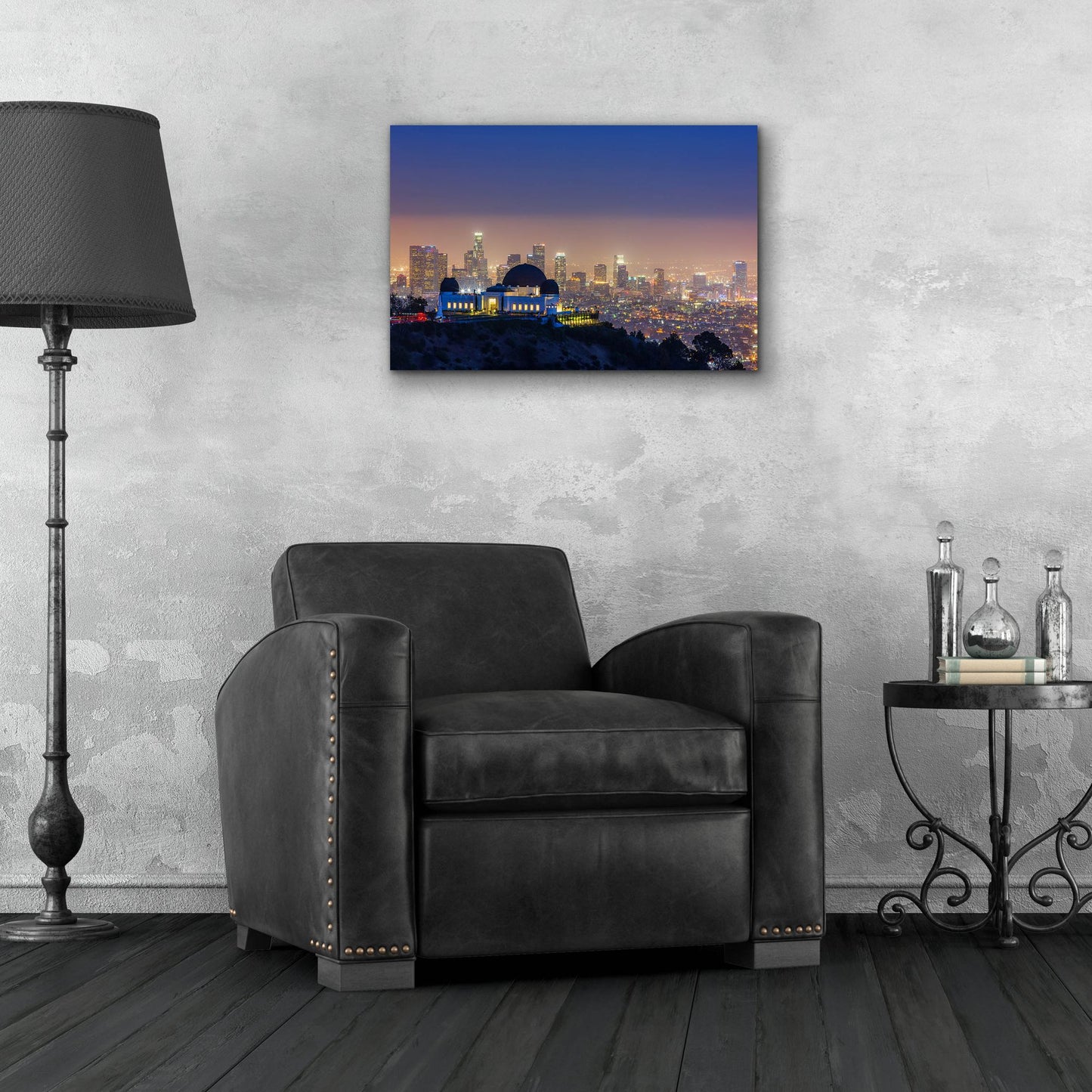 Epic Art 'L A Skyline With Griffith Observatory' by Toby Harriman Visuals, Acrylic Glass Wall Art,24x16