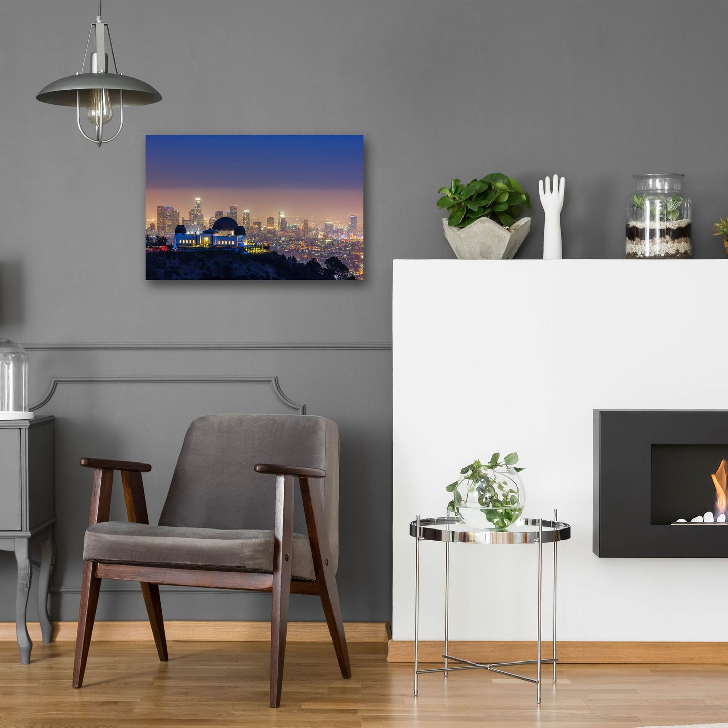 Epic Art 'L A Skyline With Griffith Observatory' by Toby Harriman Visuals, Acrylic Glass Wall Art,24x16