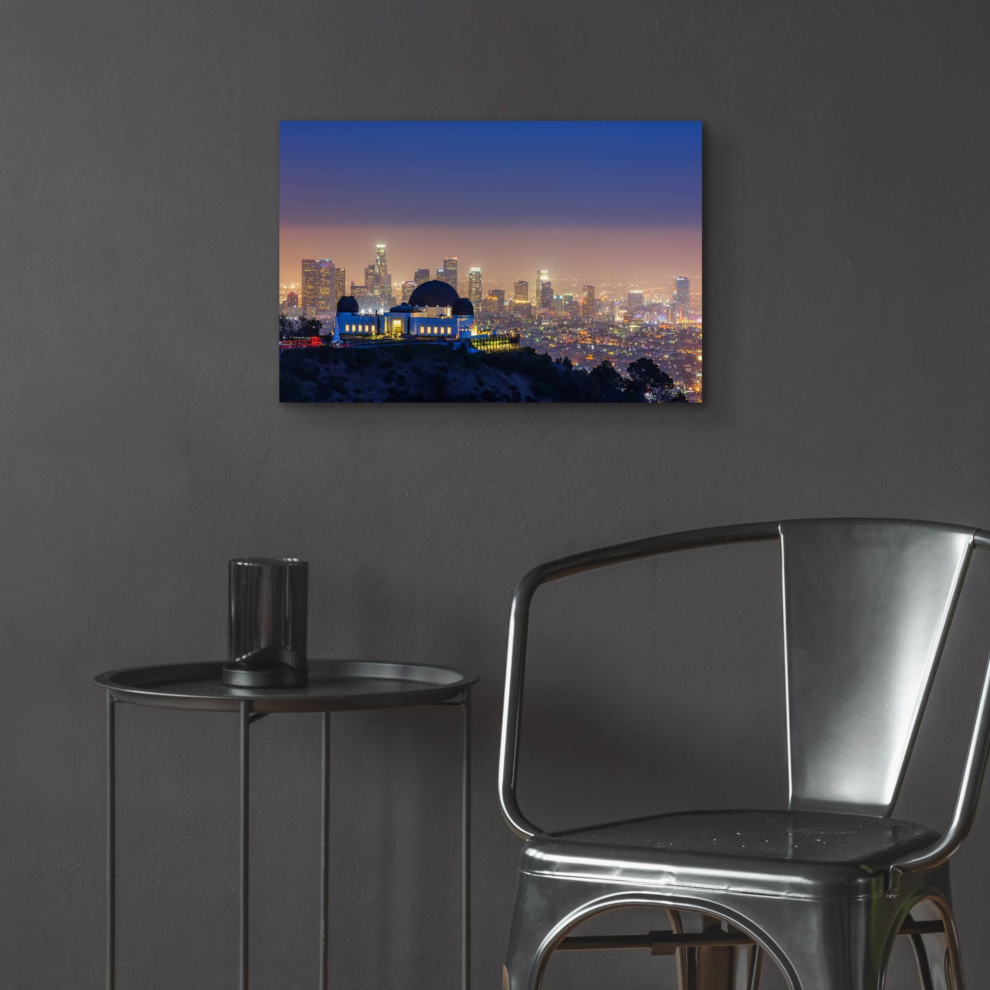 Epic Art 'L A Skyline With Griffith Observatory' by Toby Harriman Visuals, Acrylic Glass Wall Art,24x16