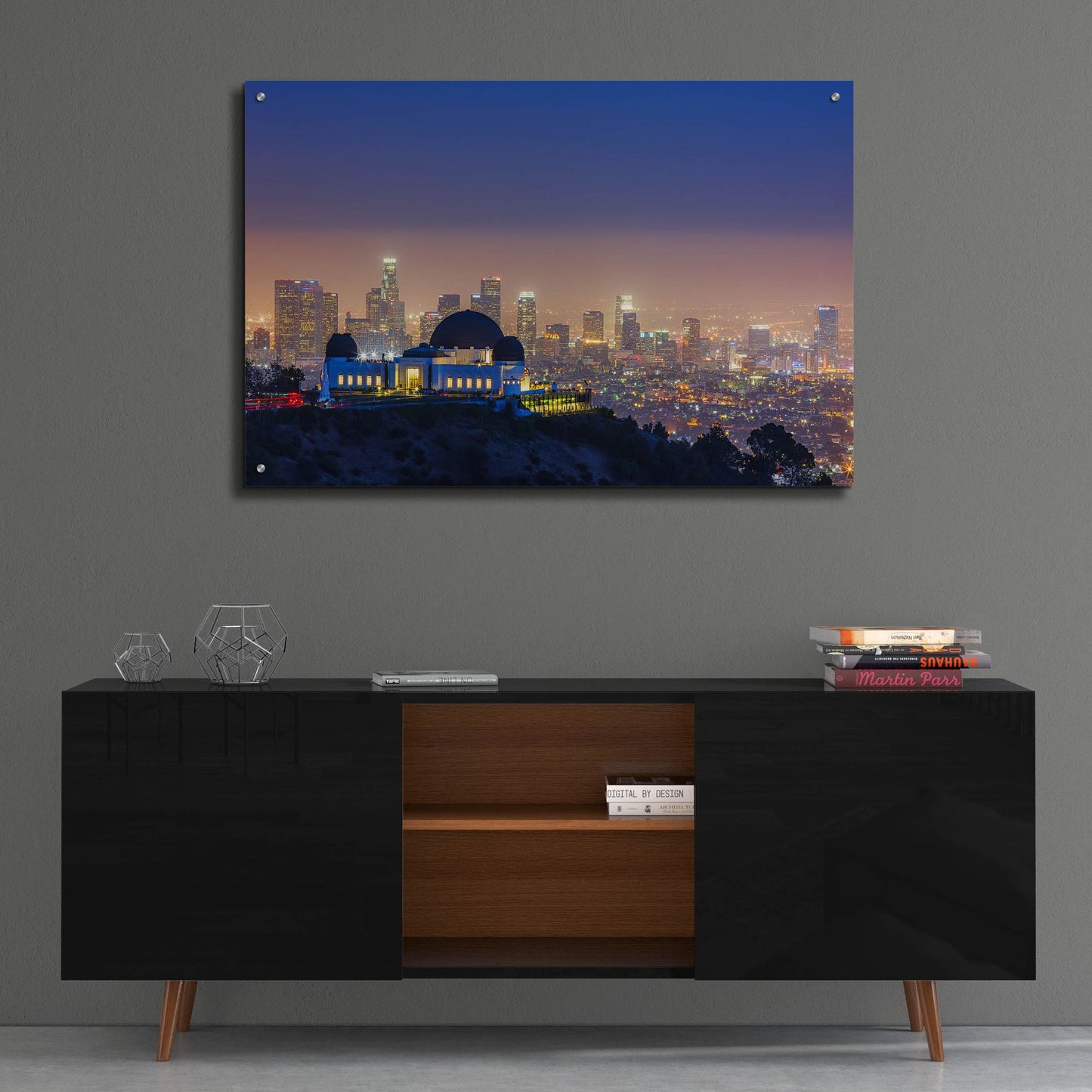 Epic Art 'L A Skyline With Griffith Observatory' by Toby Harriman Visuals, Acrylic Glass Wall Art,36x24