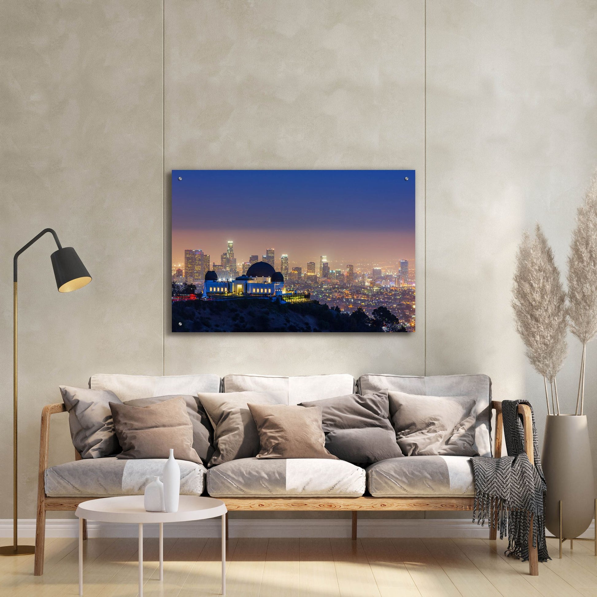 Epic Art 'L A Skyline With Griffith Observatory' by Toby Harriman Visuals, Acrylic Glass Wall Art,36x24