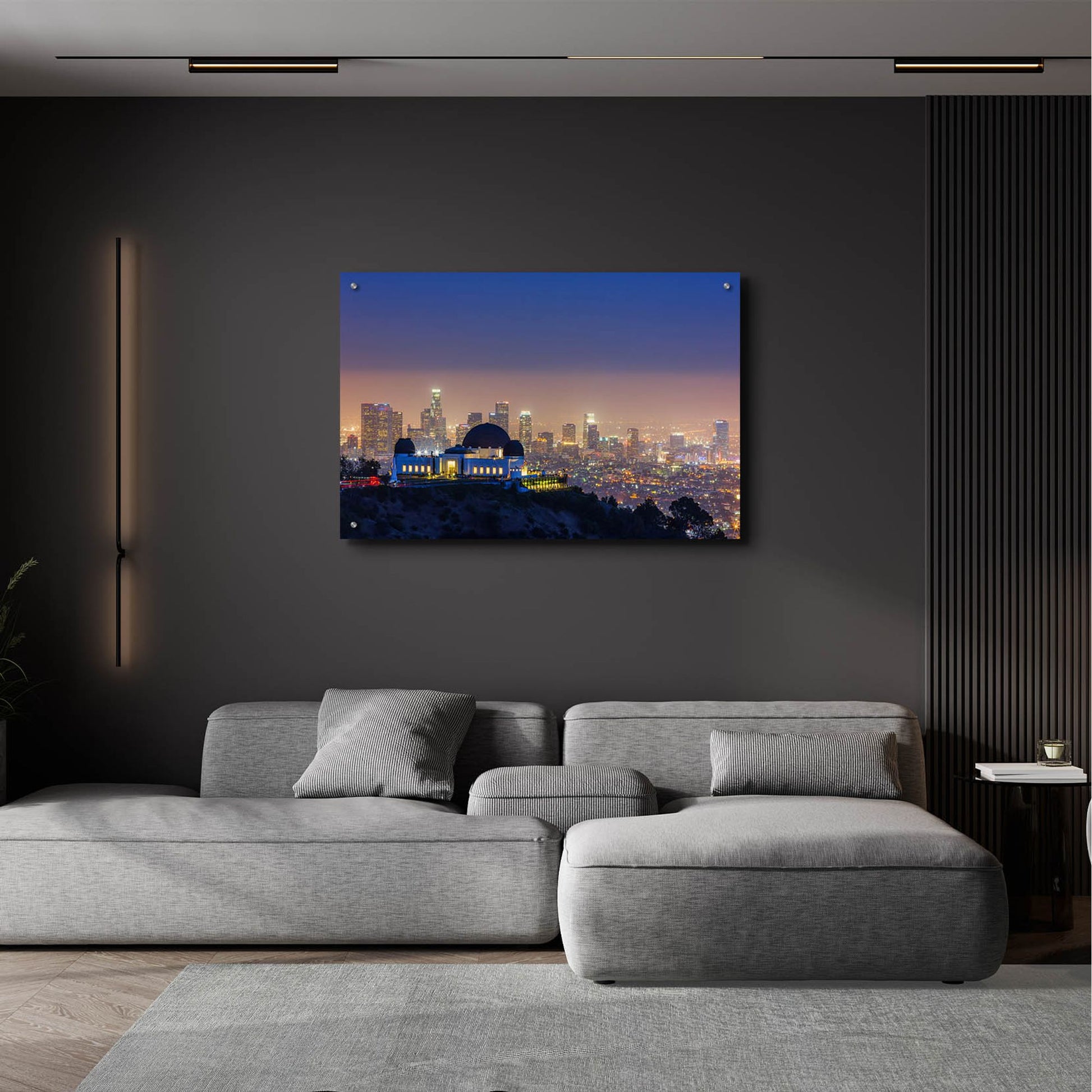 Epic Art 'L A Skyline With Griffith Observatory' by Toby Harriman Visuals, Acrylic Glass Wall Art,36x24